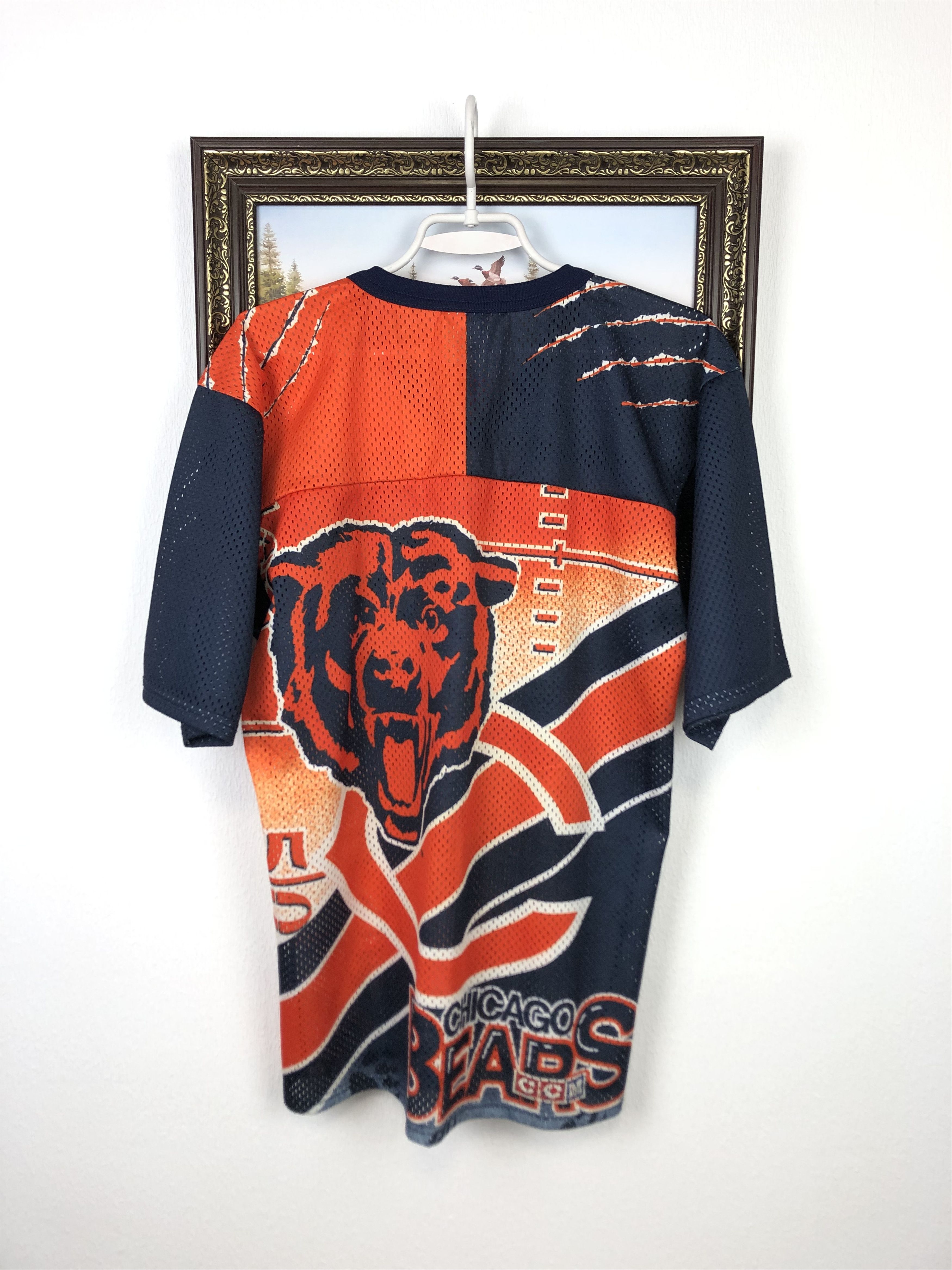 Vintage Vintage 90's Chicago Bears NFL All Over Print Mesh Jersey Size US M / EU 48-50 / 2 - 9 Thumbnail