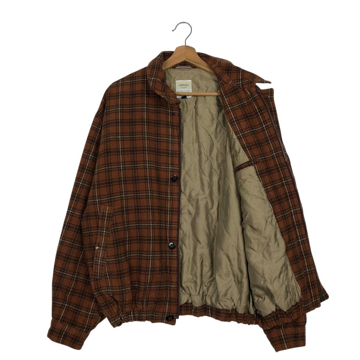 Japanese Brand 🔥VINTAGE BOMBER JACKET TARTAN DESIGN UPPISH ISSEY MIYAKE Size US L / EU 52-54 / 3 - 13 Thumbnail