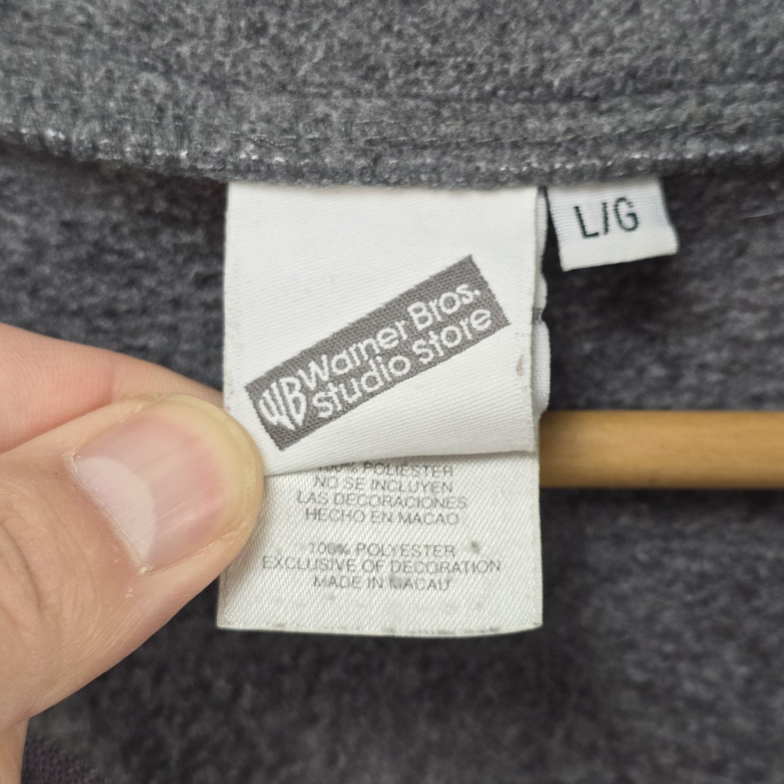 Warner Bros Vintage Looney Tunes 1/4 Zip Fleece Large Taz Wile Bugs Y2K Size US L / EU 52-54 / 3 - 6 Thumbnail