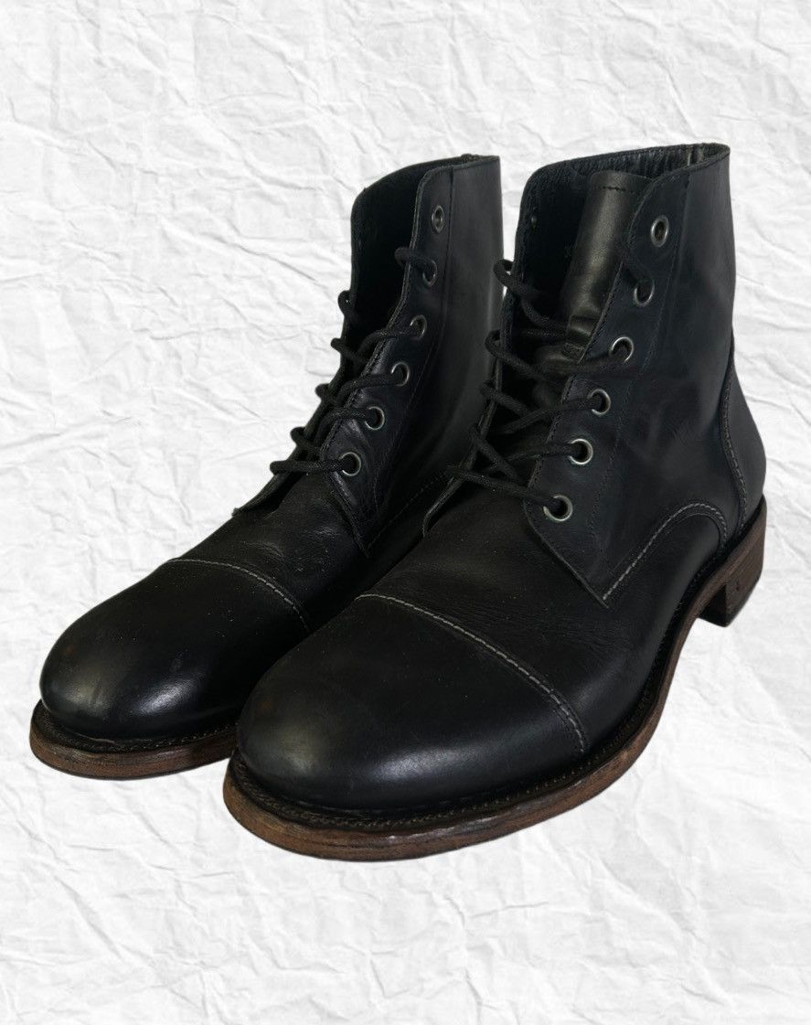 John Varvatos John Varvatos Black Leather Cap Toe Boots Size US 10 / EU 43 - 2 Thumbnail