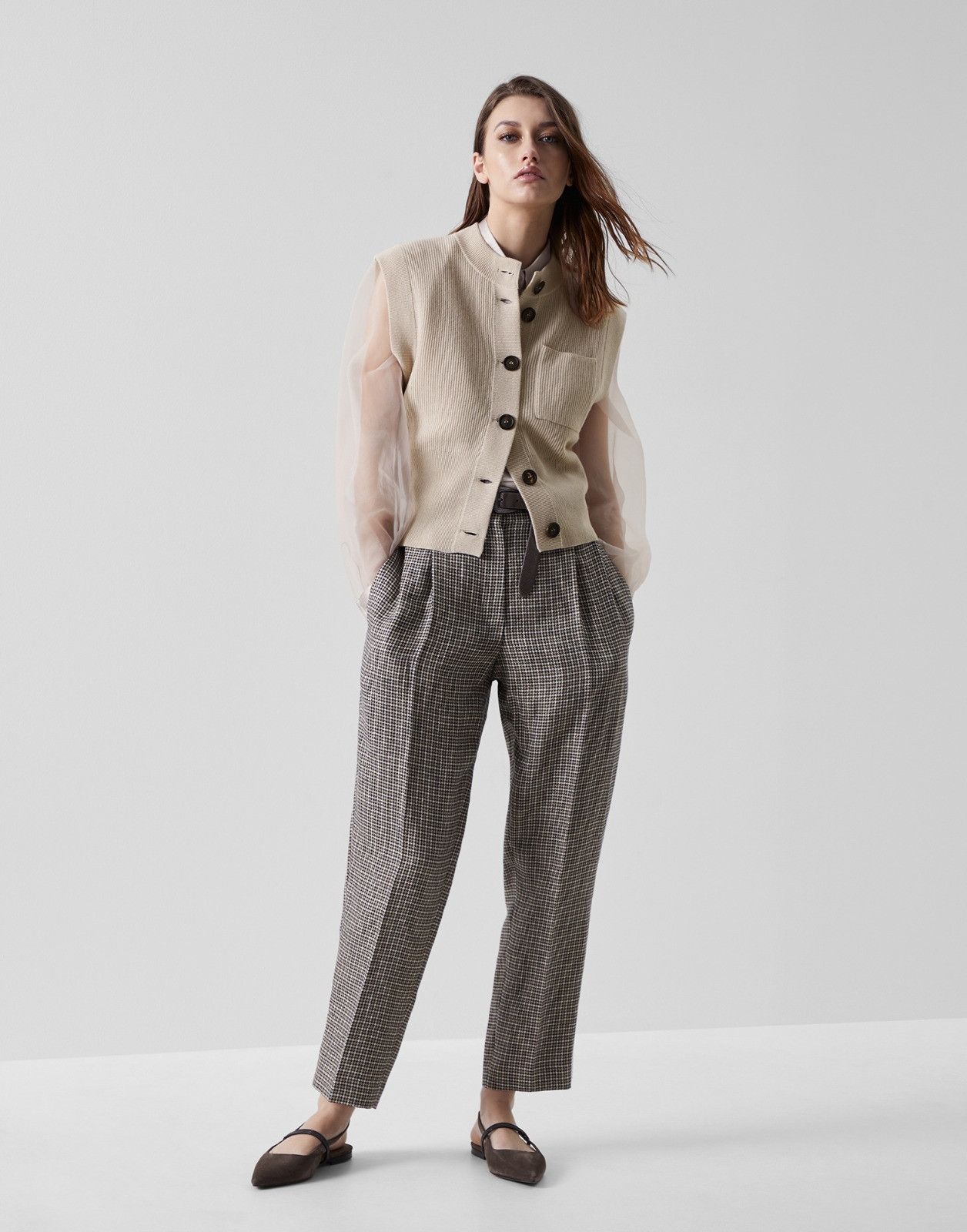 Brunello Cucinelli o1la1rc1a0225 High Waist Pant in Multicolor Size 27" / US 4 / IT 40 - 4 Thumbnail