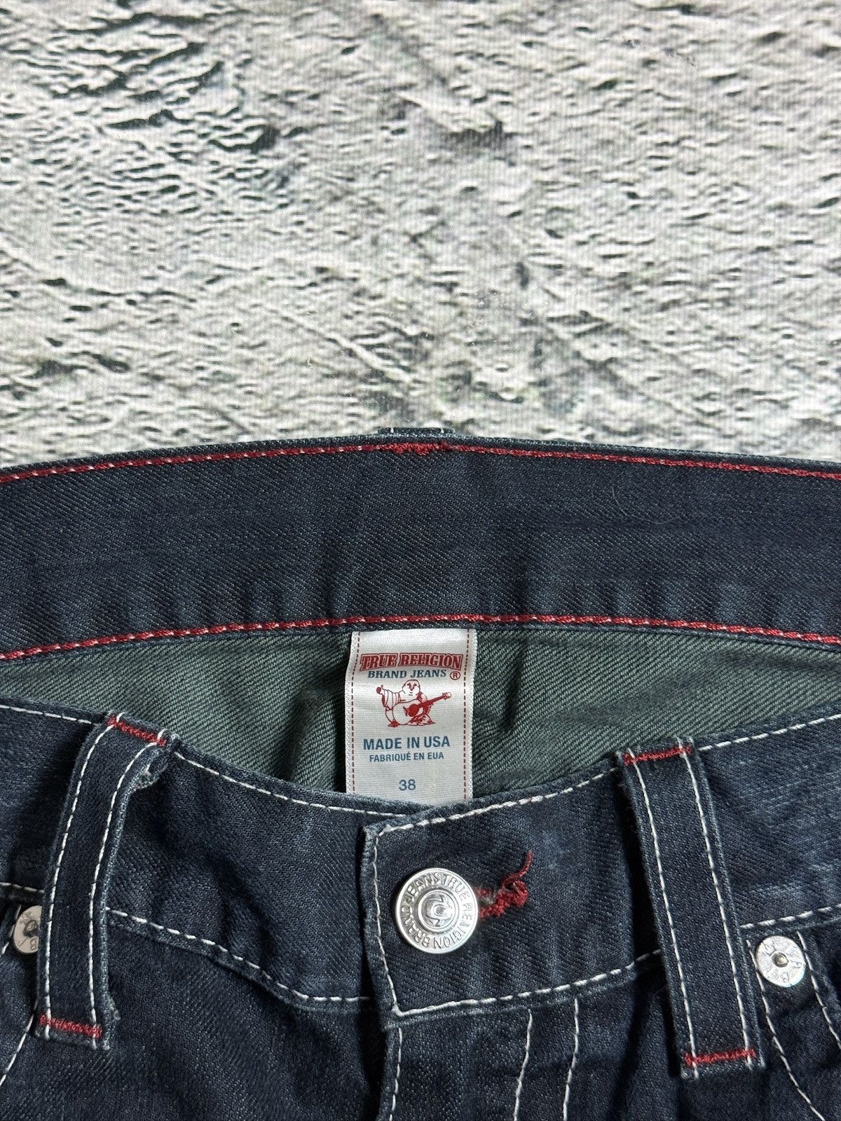 True Religion True Religion jeans straight denim red rope stitching Size US 38 / EU 54 - 9 Thumbnail