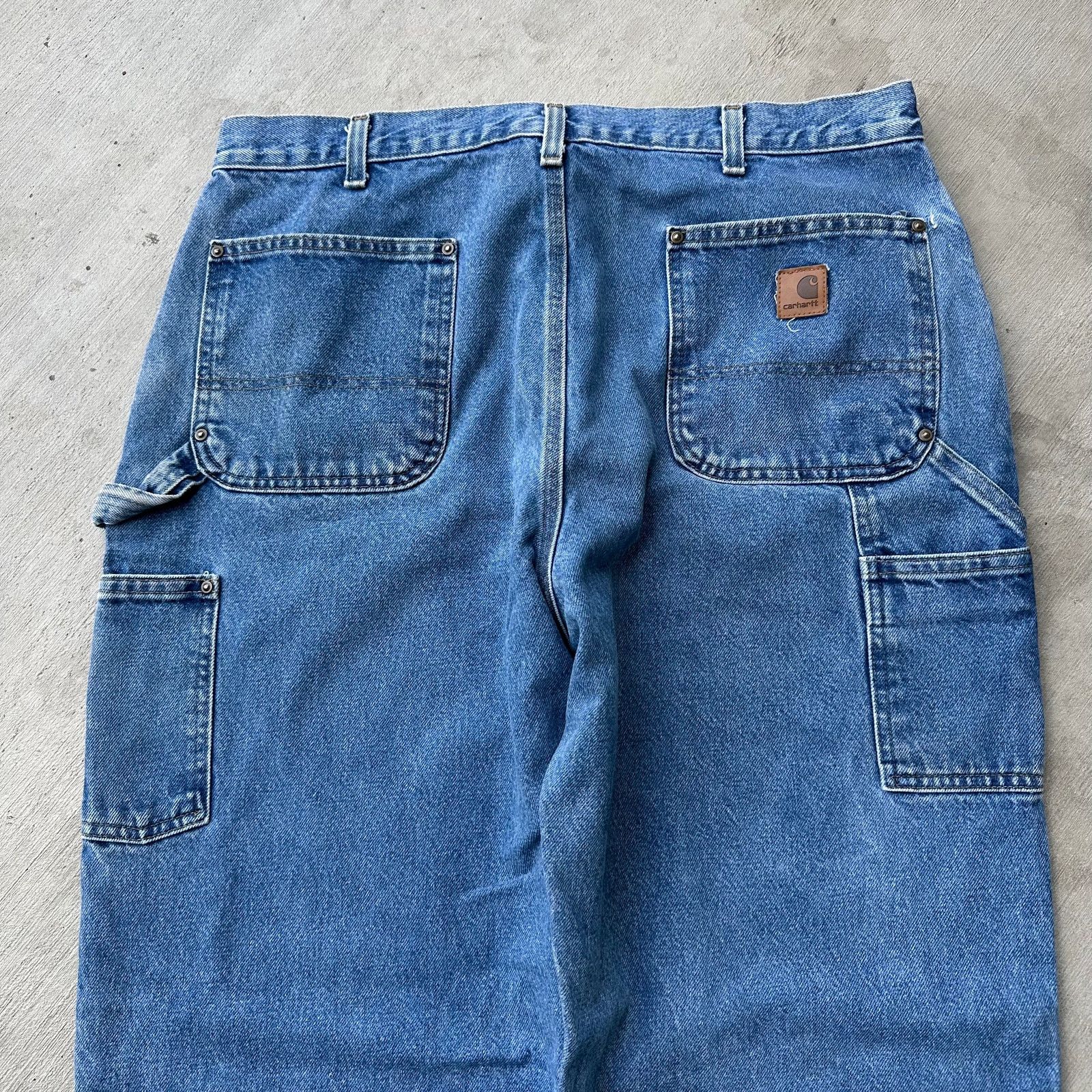 Vintage Y2K Carhartt denim blue jeans double knee work pants