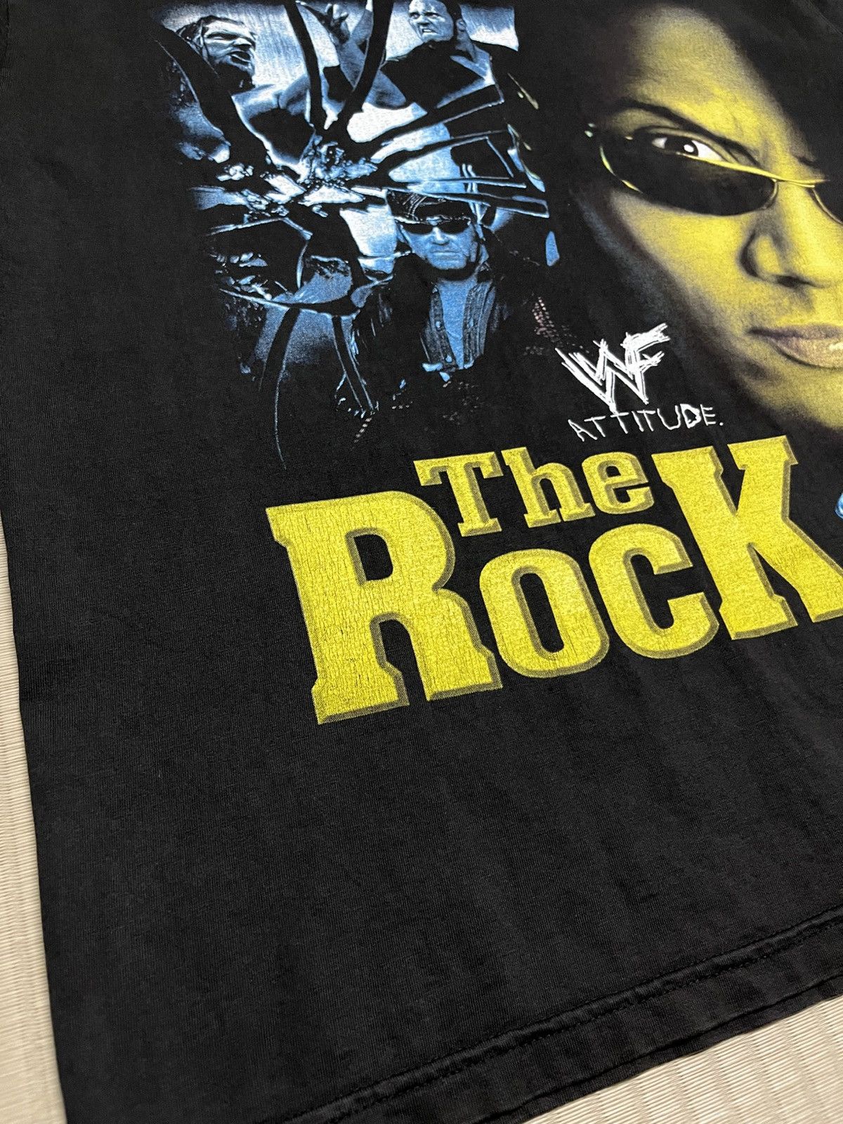 Rap Tees 90s Vintage WWE The Rock Attitude Era Rap Tee T-Shirt Size US L / EU 52-54 / 3 - 6 Thumbnail