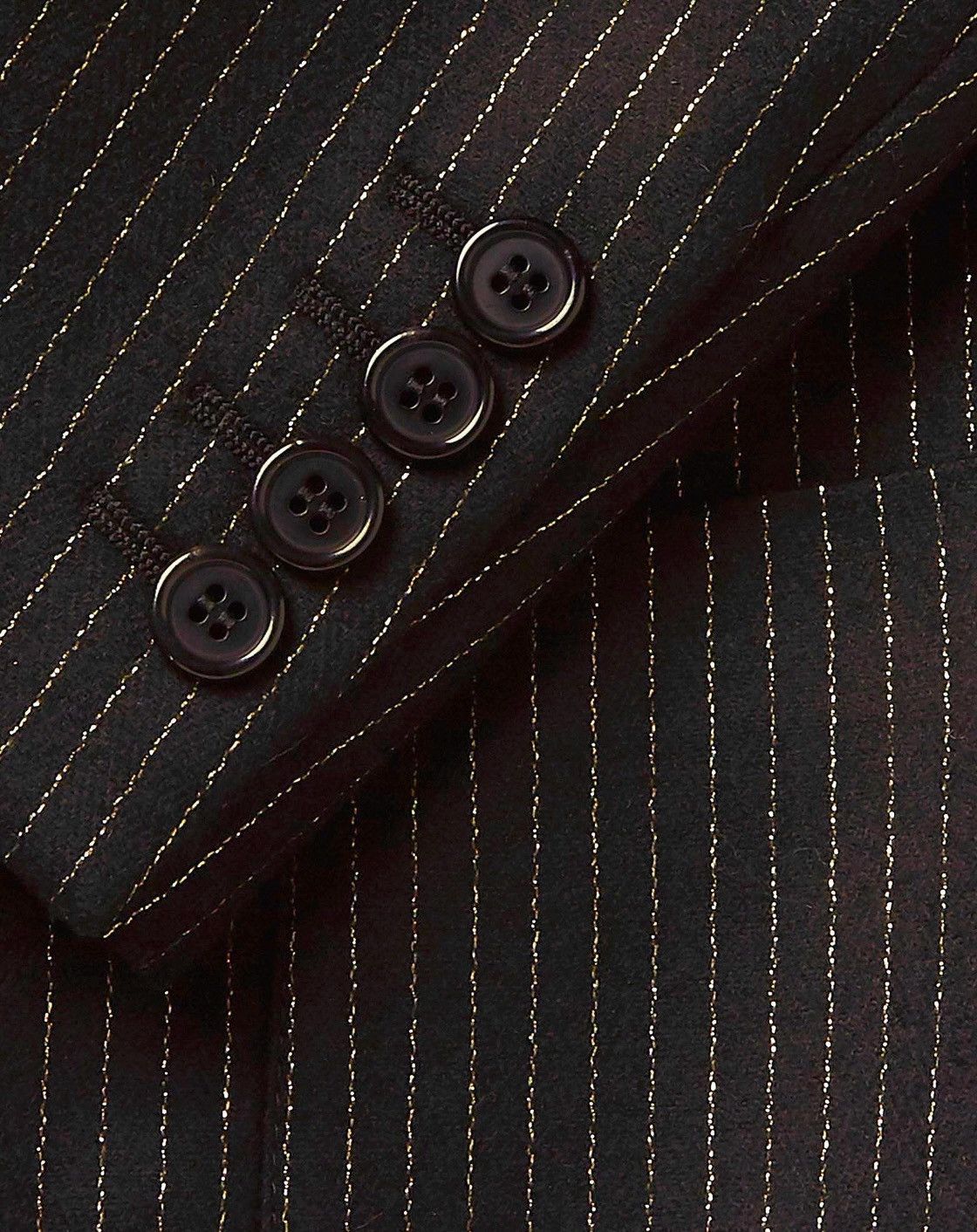 Saint Laurent Paris SAINT LAURENT Double-Breasted Black Pinstripe Blazer Size 50 Size 50R - 7 Thumbnail