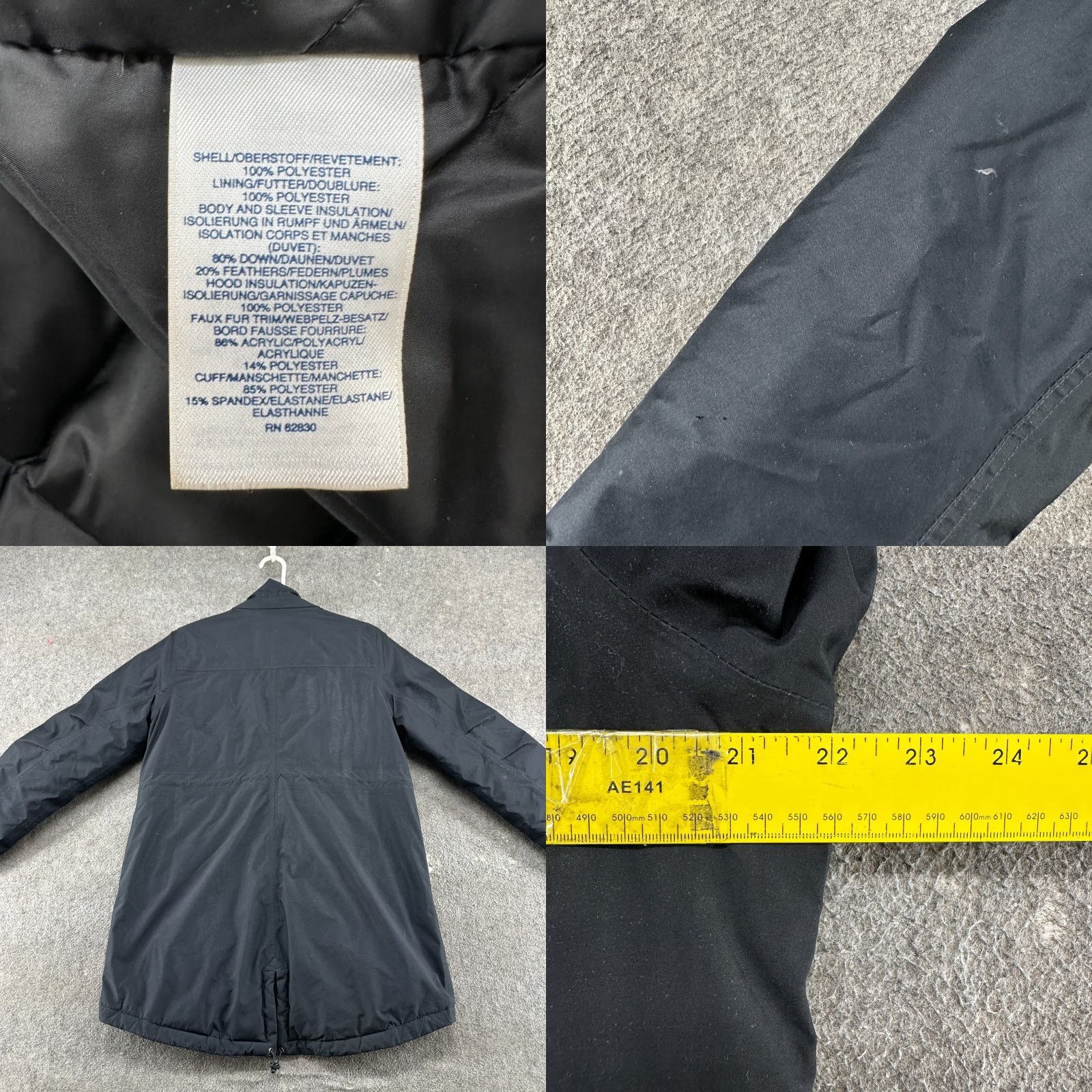 Lands' End Lands' End Jacket Womens M Black Parka Quilted Lined Full Zip Polyester Long Jacket Size M / US 6-8 / IT 42-44 - 8 Thumbnail