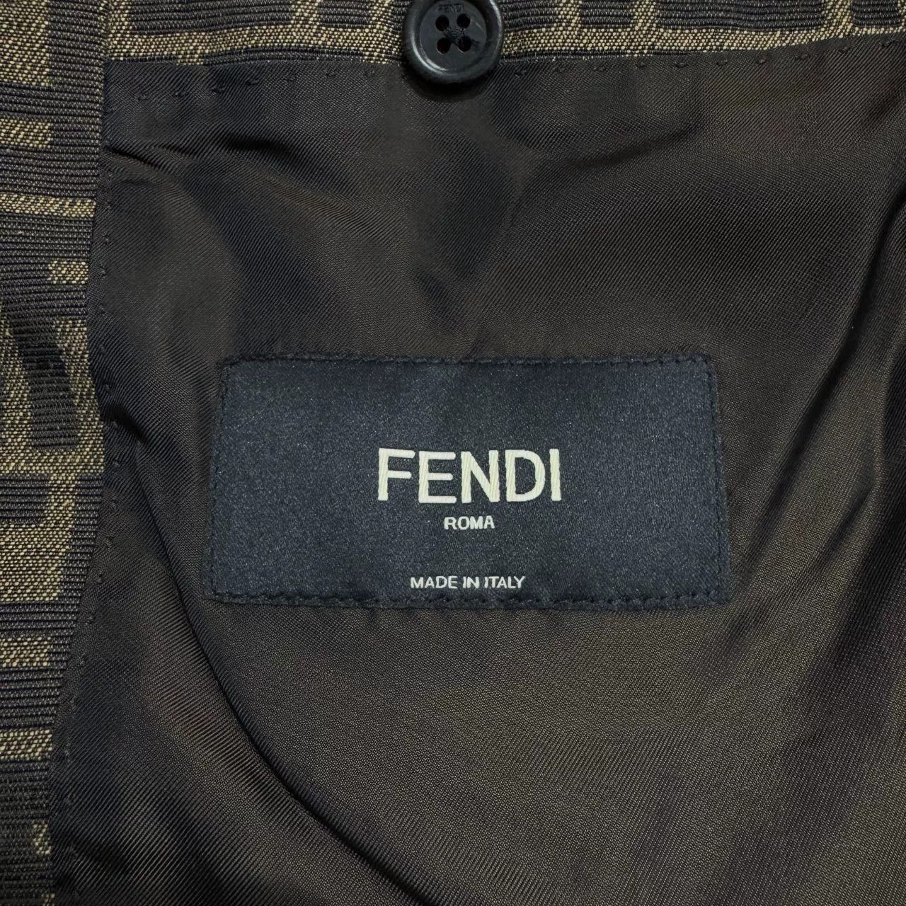 Fendi Fendi Brown FF Logo Suit Jacket. Size US L / EU 52-54 / 3 - 3 Thumbnail