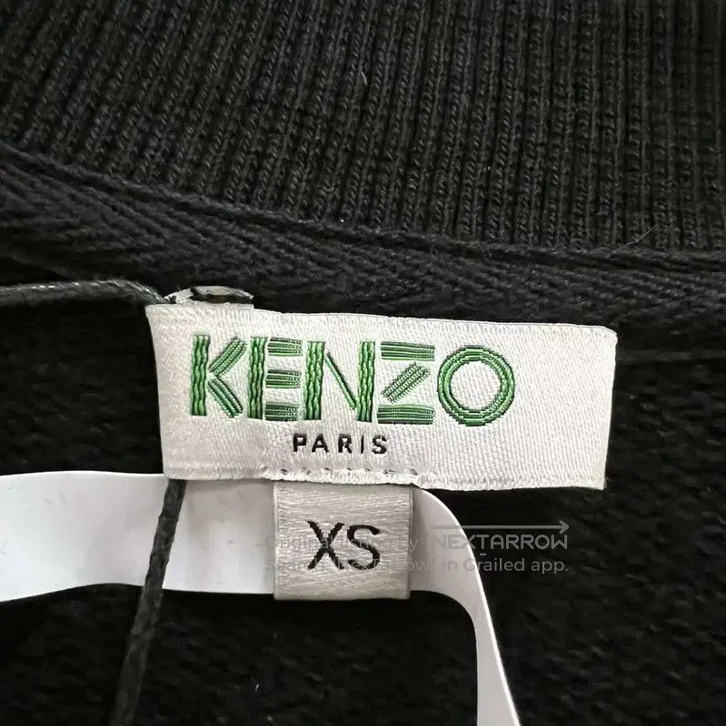 Kenzo KENZO Black Cotton Logo Long Sleeve T-Shirt . Size XS / US 0-2 / IT 36-38 - 4 Thumbnail