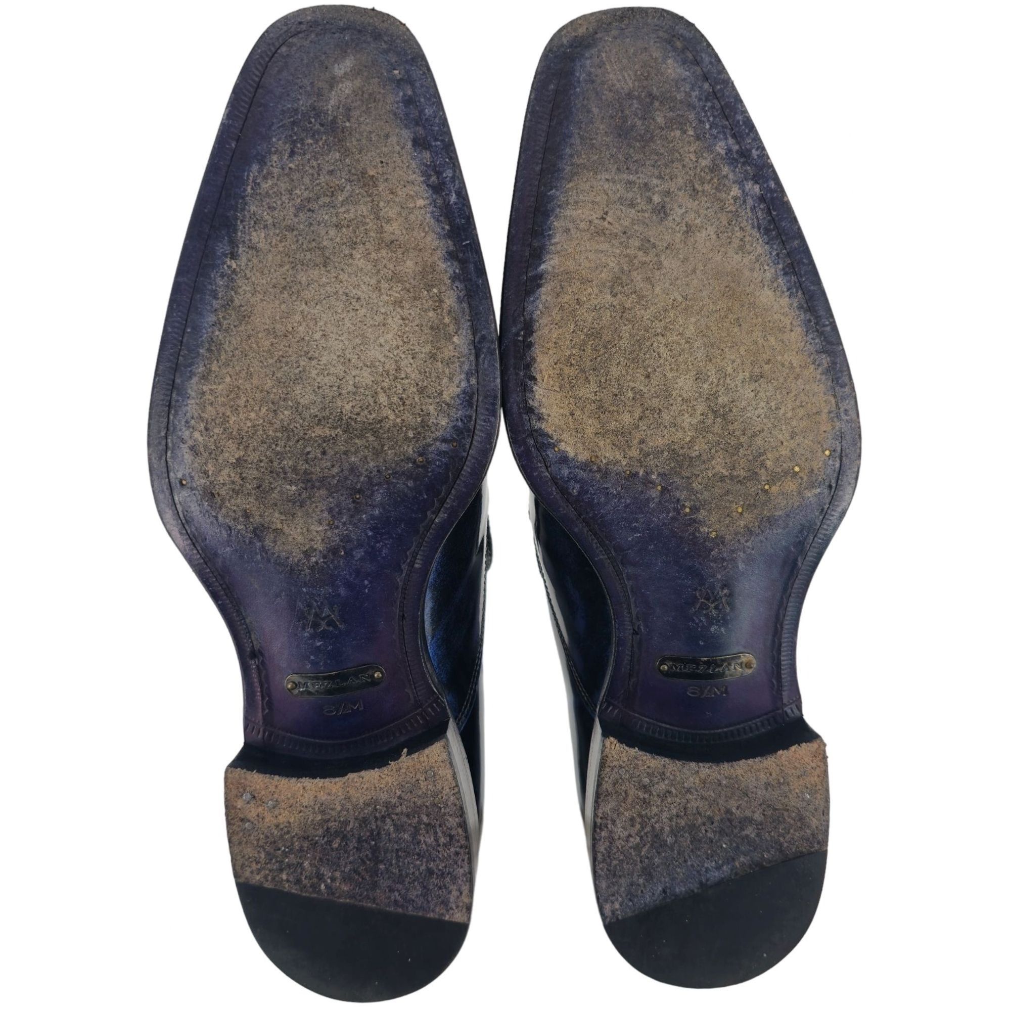 Mezlan Mezlan Custom Marbleized Blue Leather Dress Shoe 8.5 Wingtip Size US 8.5 / EU 41-42 - 3 Thumbnail
