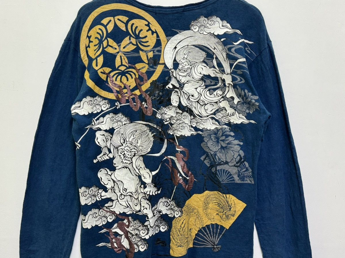 Japanese Brand Japanese Graphic Japanese God of Wind Faded Long Sleeve Size US M / EU 48-50 / 2 - 11 Thumbnail