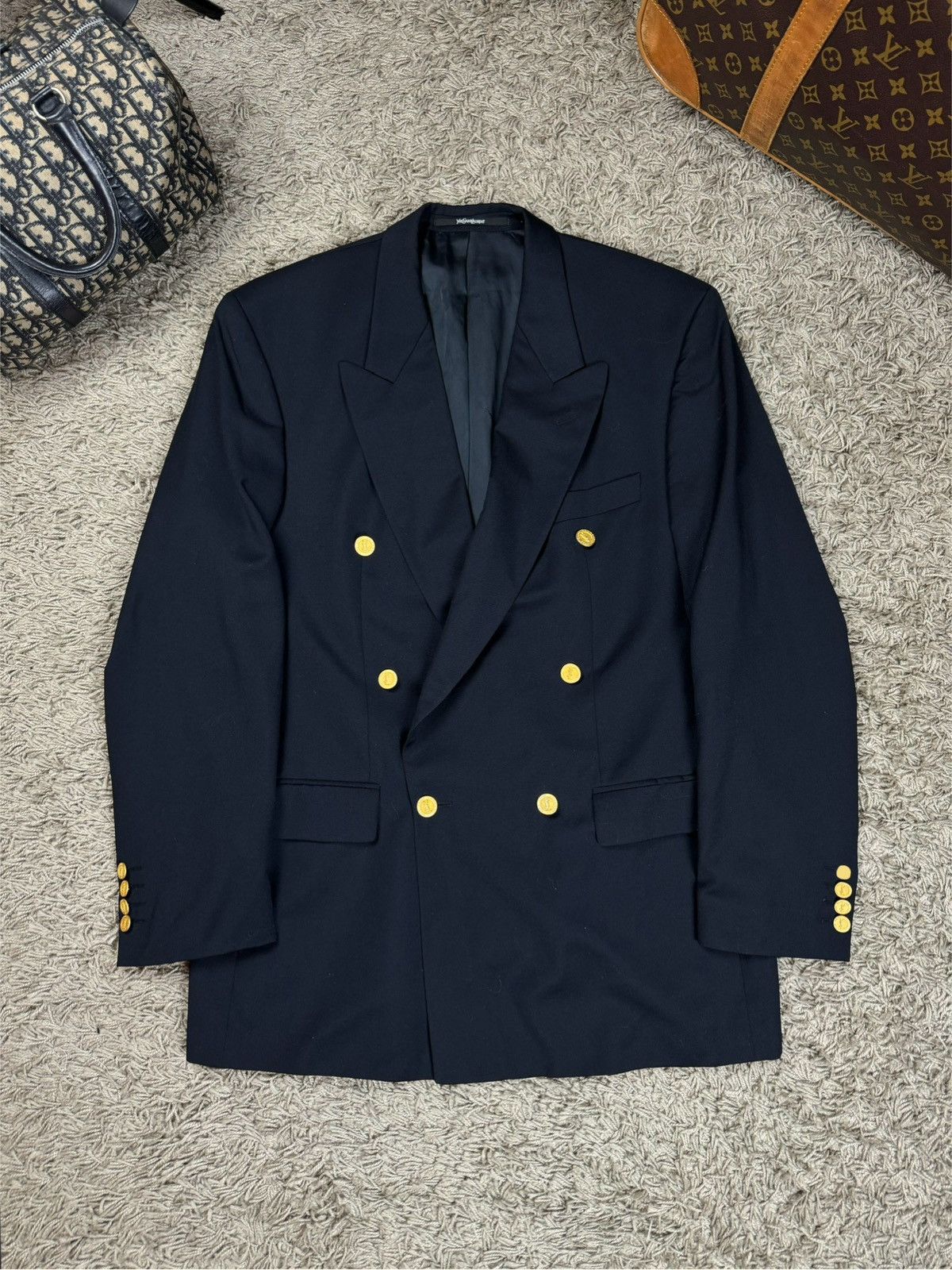 Yves Saint Laurent Vintage wool blazer Yves Saint Laurent original luxury item Size 52S - 1 Thumbnail