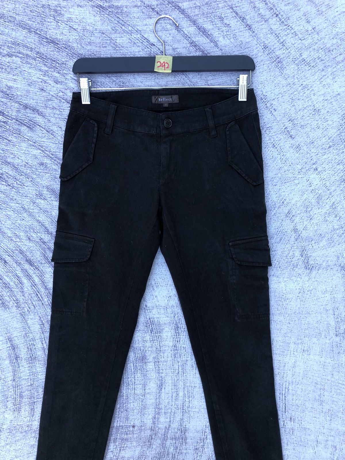 Japanese Brand Black Trousers Cargo Pants Skinny Fit Multipocket Size US 28 / EU 44 - 2 Thumbnail