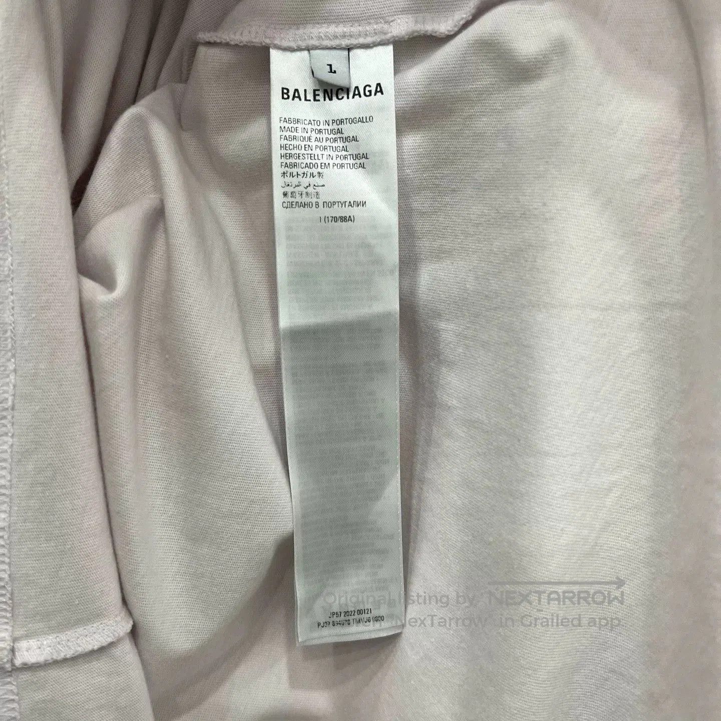 Balenciaga Balenciaga Light Pink Tape Strikethrough Tee. Size S / US 4 / IT 40 - 5 Thumbnail