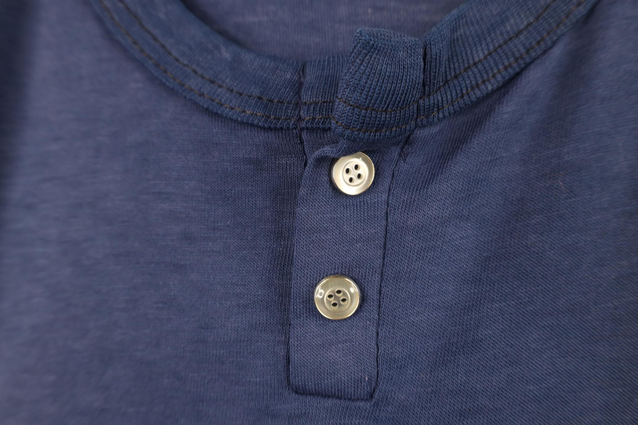 Vintage Vintage 80s 90s Streetwear Knit Henley T-Shirt Blue USA Size US M / EU 48-50 / 2 - 5 Thumbnail