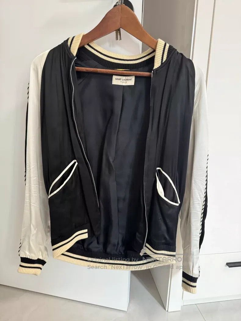 Saint Laurent Paris Saint Laurent Paris Vampire Blood Tooth Silk Jacket Baseba Size XS / US 0-2 / IT 36-38 - 7 Thumbnail