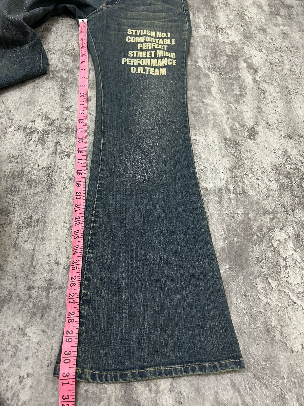 If Six Was Nine Vintage Oririn Gliter Flare Jeans Size US 28 / EU 44 - 18 Thumbnail