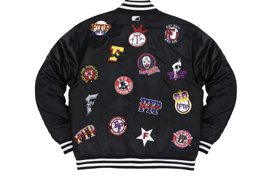 Fuck The Population FTP League Varsity Jacket Black L Size US L / EU 52-54 / 3 - 2 Thumbnail