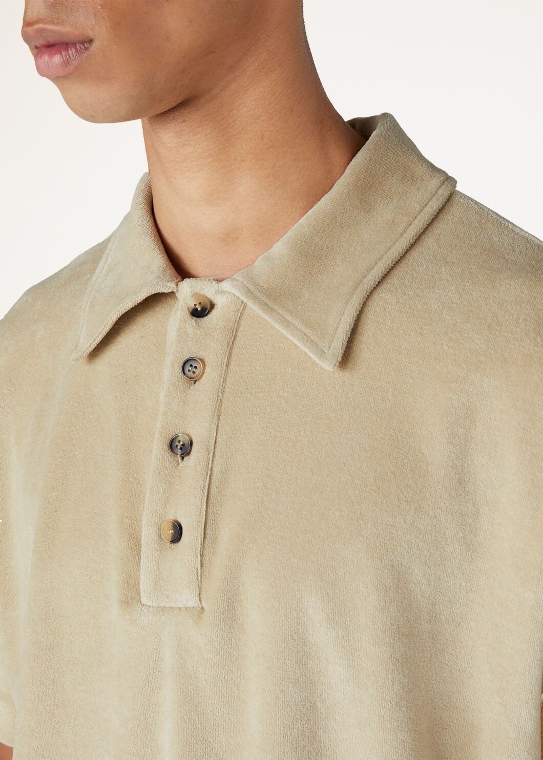 Loro Piana o1w1db10125 FAN9299 Tsubaki Polo Shirt in Beige Size US XL / EU 56 / 4 - 5 Thumbnail