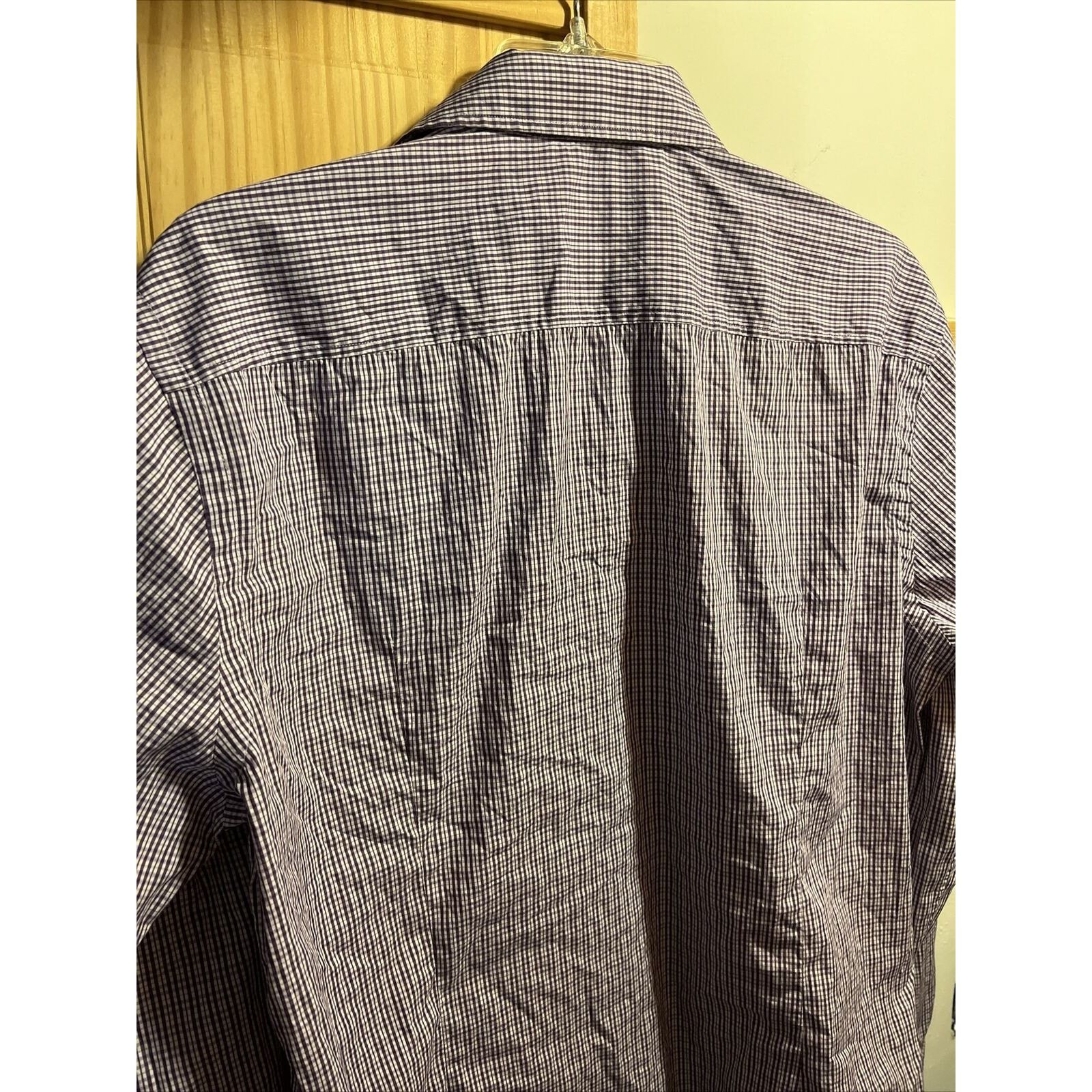 Hugo Boss Hugo Boss Men’s 16 41 Purple Check LS Slim Fit Cotton Shirt Size US L / EU 52-54 / 3 - 10 Thumbnail