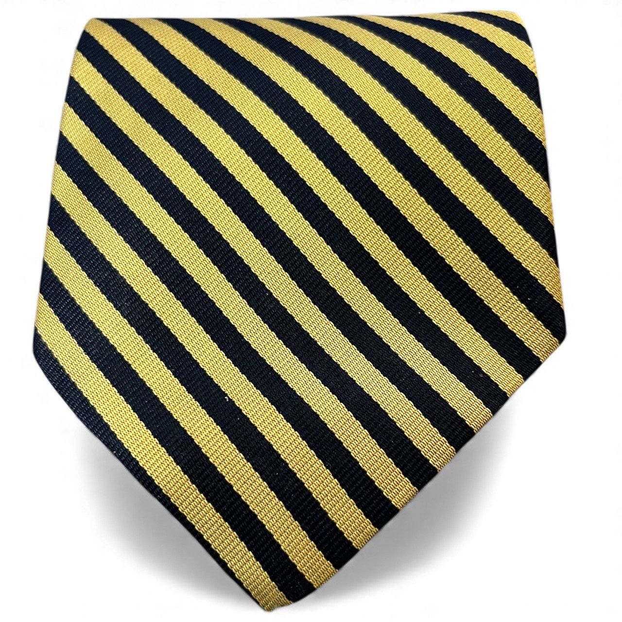 Brooks Brothers Brooks Brothers Makers Silk Repp Tie Navy Gold Striped USA Size ONE SIZE - 1 Thumbnail