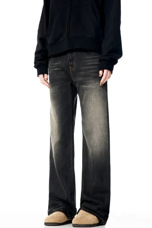 Hypebeast × Japanese Brand × Jean American men's heavy-duty retro wide-leg bootcut jeans Size US 32 / EU 48 - 3 Thumbnail