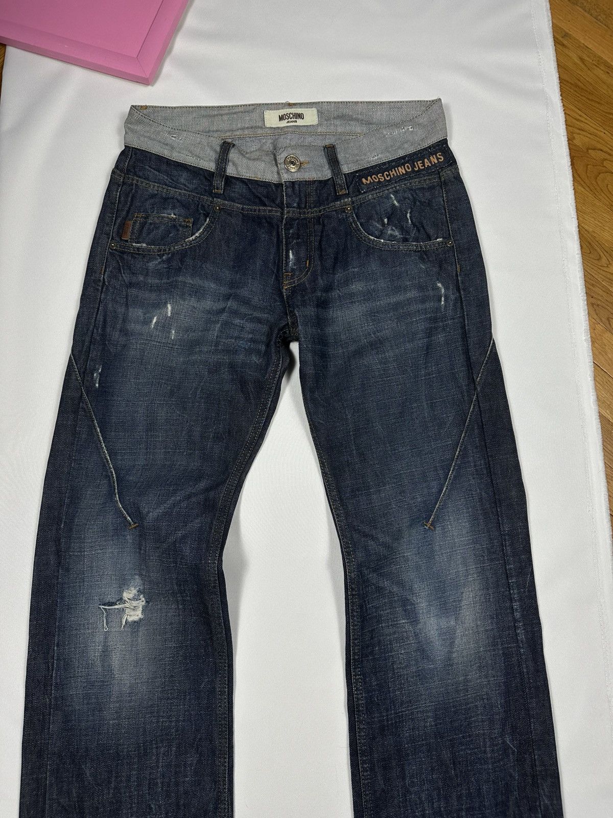 Moschino Moschino Denims Jeans Pants Denim Vintage Logo Distressed Size US 34 / EU 50 - 4 Thumbnail