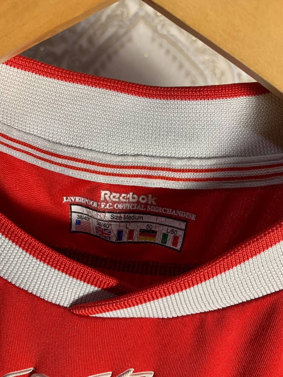 Reebok × Vintage VERY RARE REEBOK FC LIVERPOOL ENGLAND SOCCER JERSEY RETRO Size US L / EU 52-54 / 3 - 5 Thumbnail