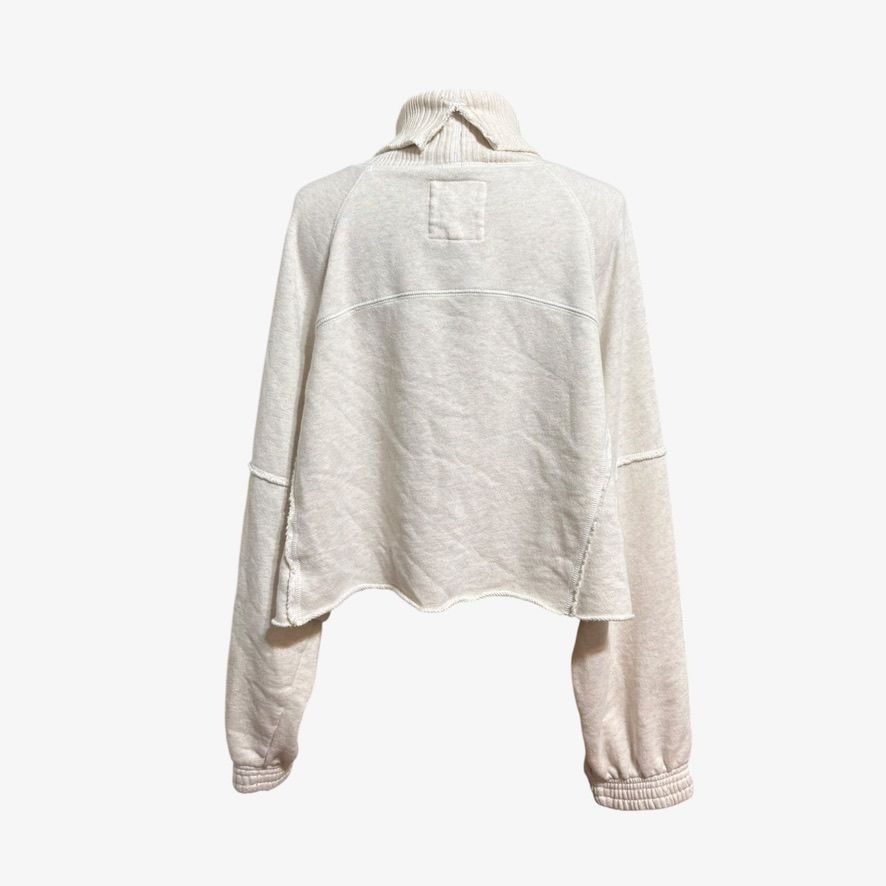 Other Aerie Cropped Sweatshirt Large Cream Turtleneck Retro Boho L Size L / US 10 / IT 46 - 5 Thumbnail