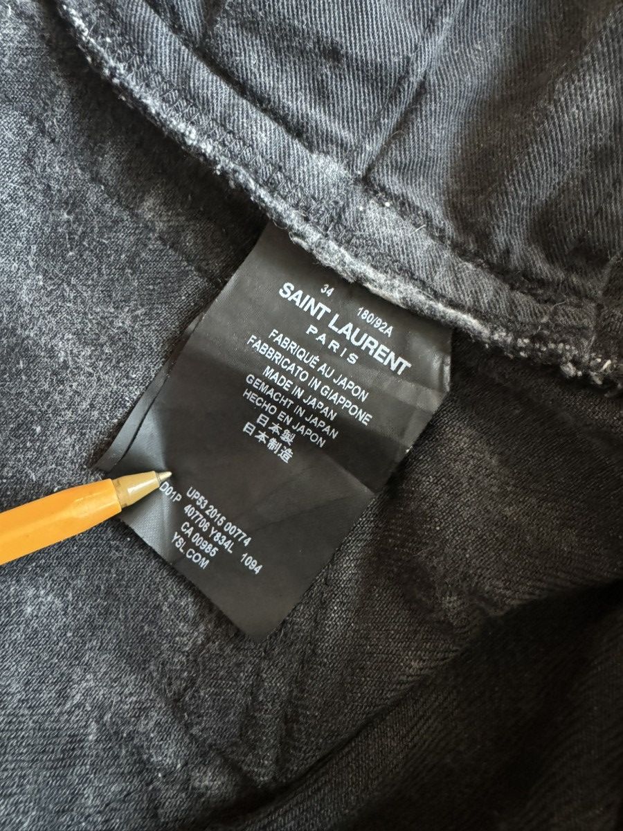 Saint Laurent Paris FW15 Saint Laurent Paris Hedi Slimane Era Marbled Denim Size US 34 / EU 50 - 13 Thumbnail
