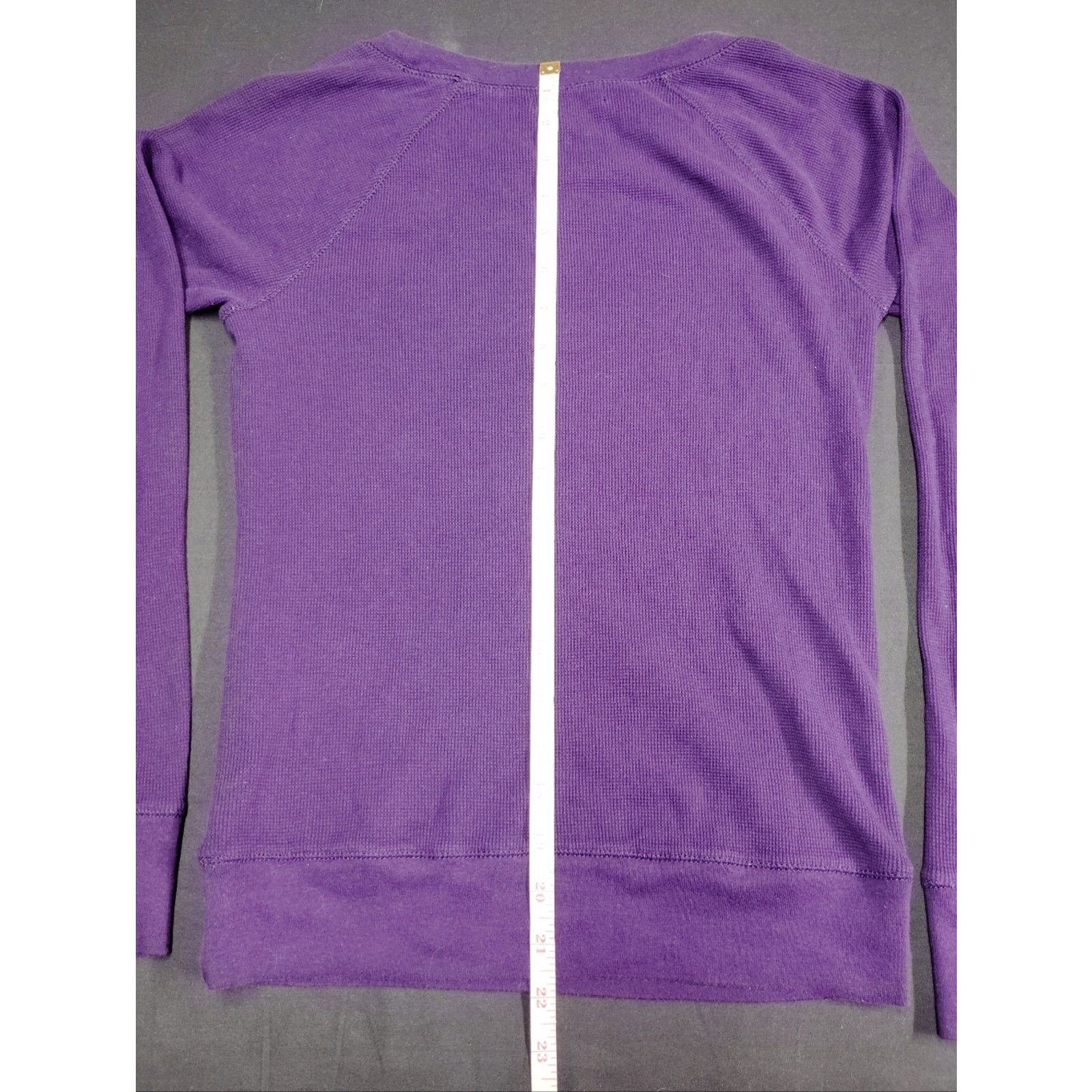 Chaps Chaps Purple Lace-Front Knit Pullover Size XS / US 0-2 / IT 36-38 - 5 Thumbnail