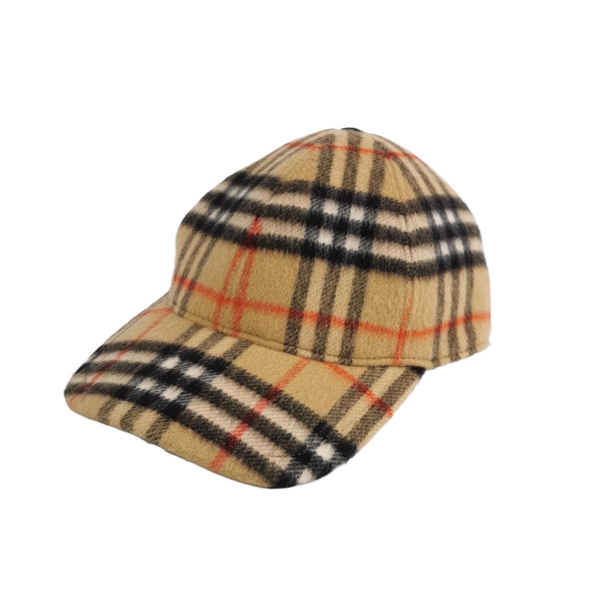Burberry Burberry Check Wool Baseball Cap Size S Size ONE SIZE - 1 Thumbnail