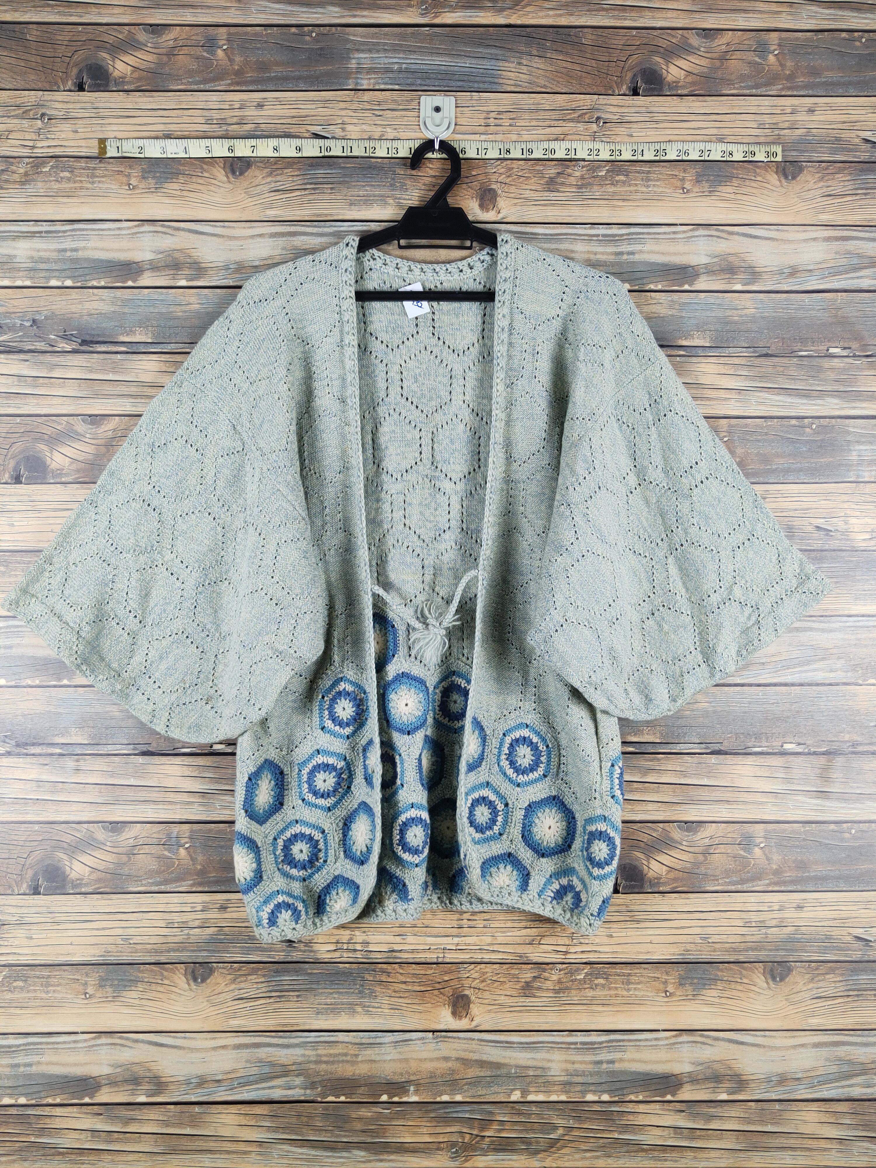 Japanese Brand Japan Green Knitwear vintage cardigan Kimono #W1932 Size US M / EU 48-50 / 2 - 1 Thumbnail