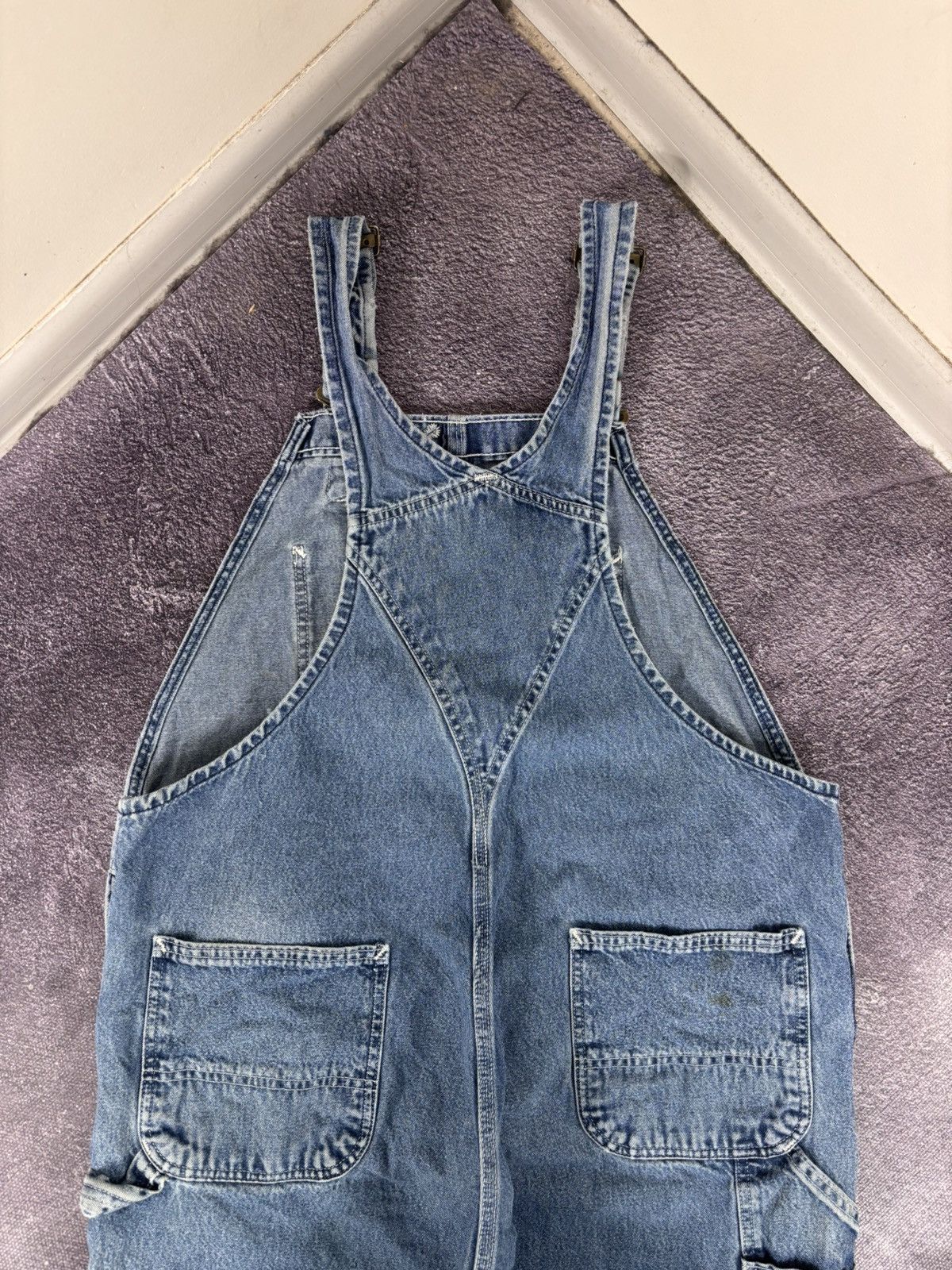 Carhartt Vintage Carhartt Blue Denim Bib Overalls R08 DNM Carpenter Size US 38 / EU 54 - 15 Thumbnail
