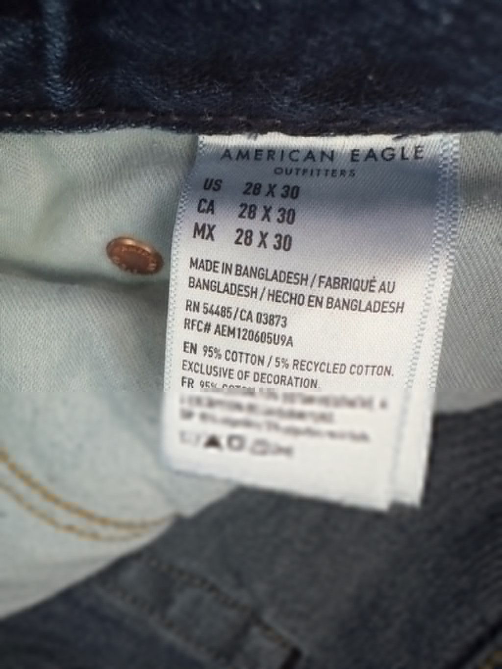 American Eagle Outfitters American Eagle Straight Jeans - Medium Wash, 28x30 Size US 28 / EU 44 - 4 Thumbnail