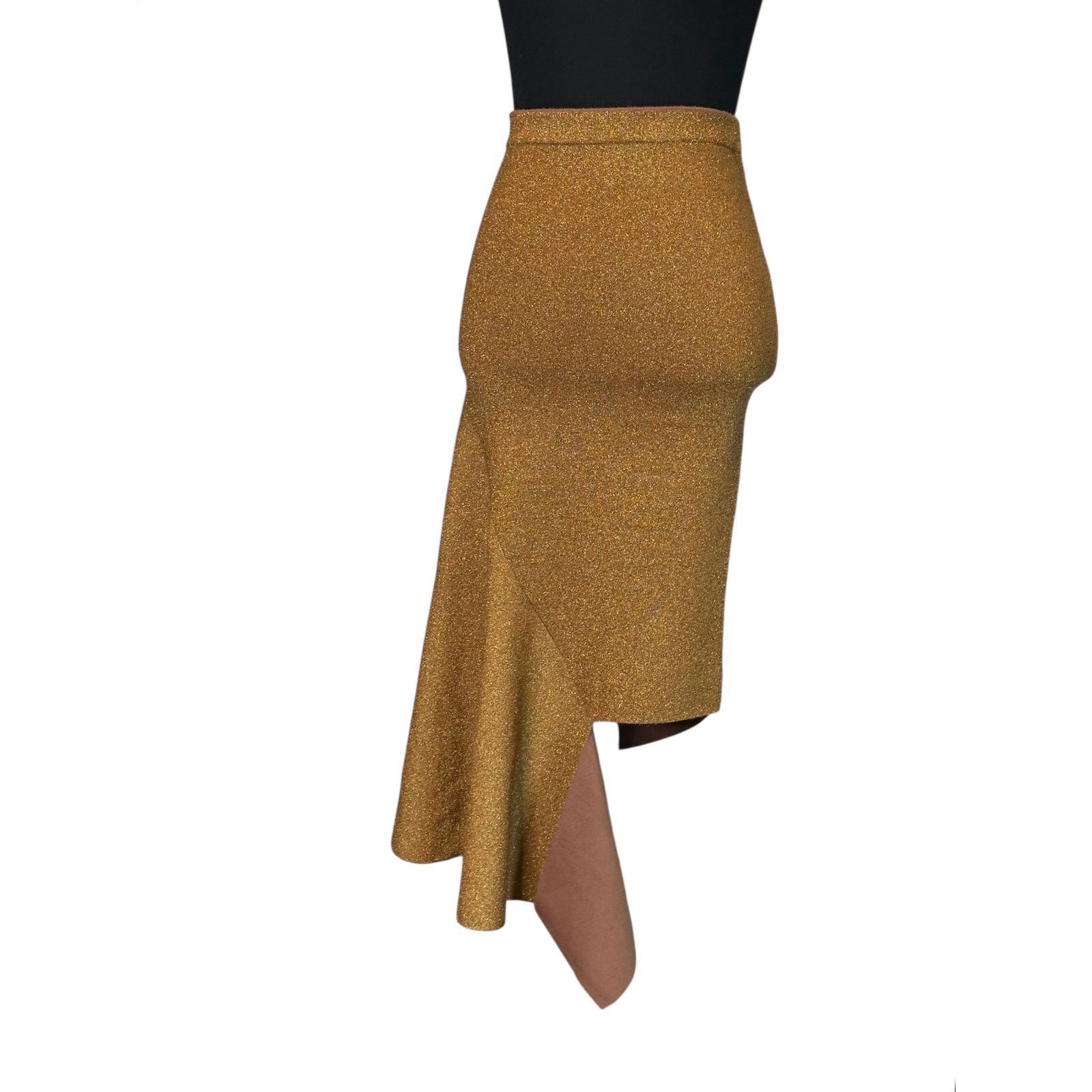 Alice + Olivia Alice + Olivia Maria Metallic Fitted Midi-Skirt Size XS Size 28" / US 6 / IT 42 - 14 Thumbnail