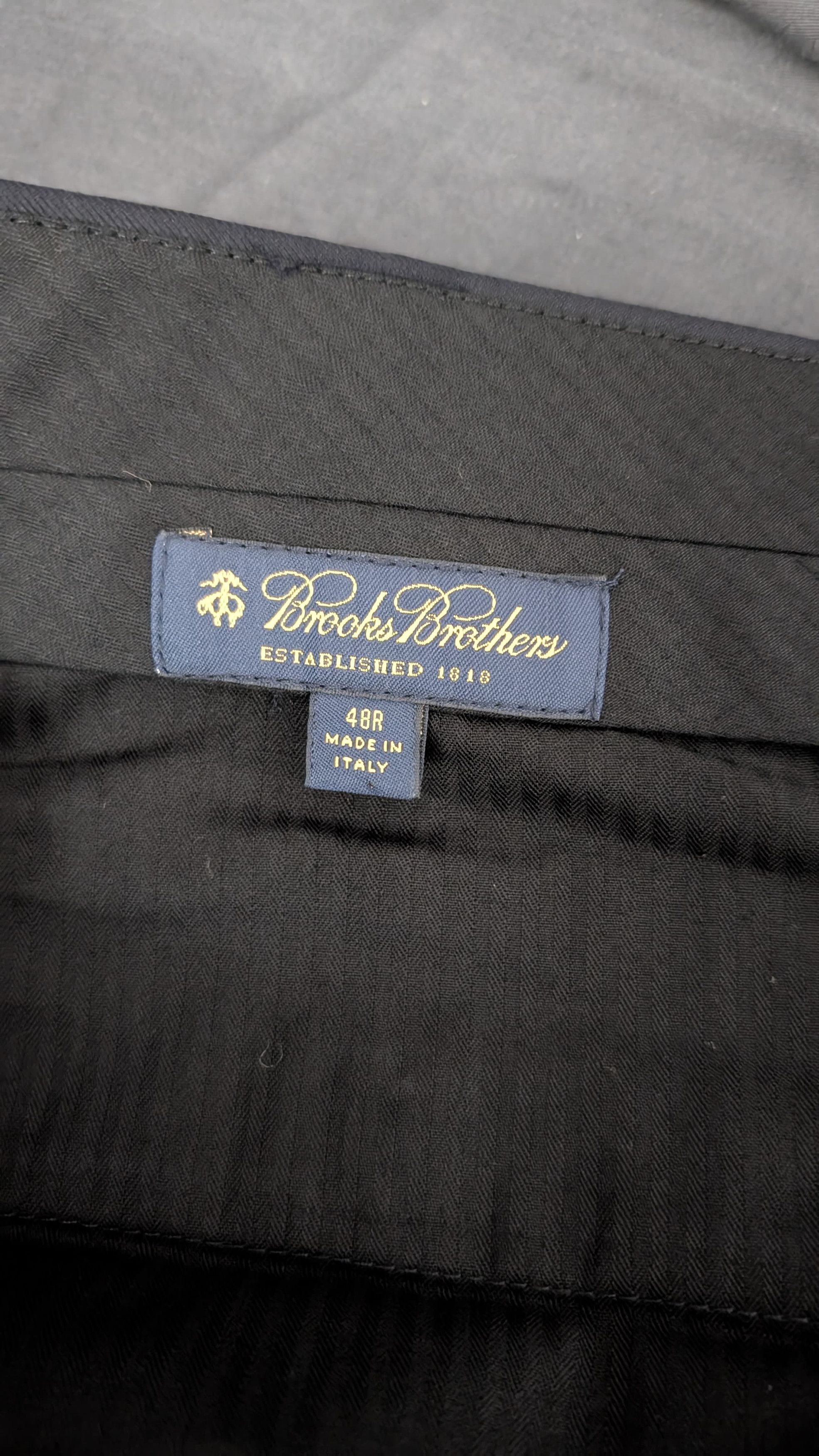 Brooks Brothers Brooks Brothers Black Wool Trousers 48R, W 60cm, L 90cm Size US 44 / EU 60 - 2 Thumbnail