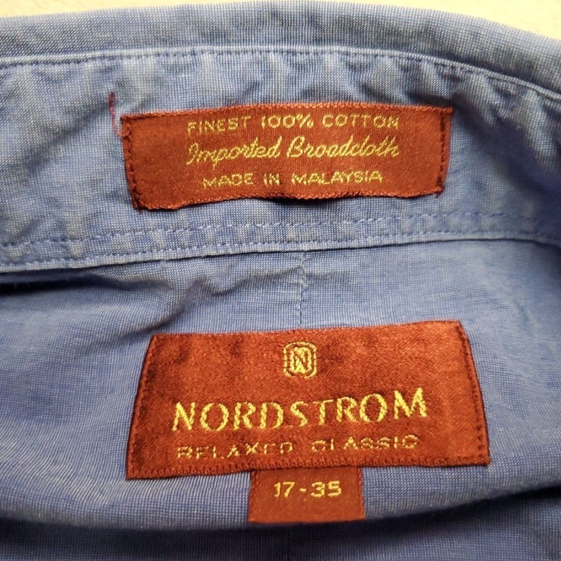 Nordstrom Nordstrom Mens Blue Long Sleeve Button-Up Shirt Relaxed Classic Fit XL Size US XL / EU 56 / 4 - 5 Thumbnail