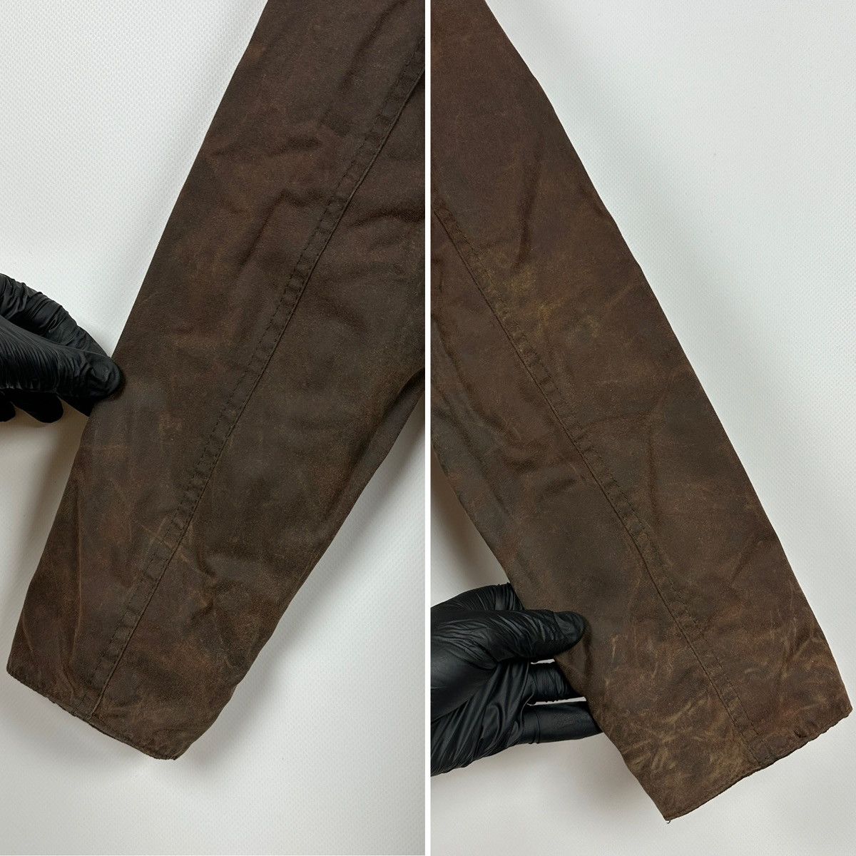 Barbour Double Breasted Brown Waxed Coat Jacket