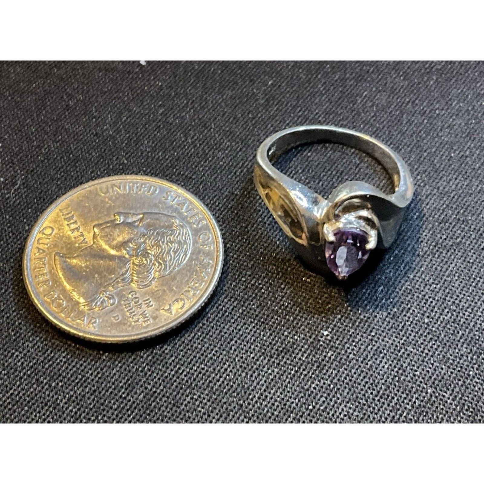 Other 925 Sterling Silver Amethyst Ring Size 6.5 Size ONE SIZE - 7 Thumbnail
