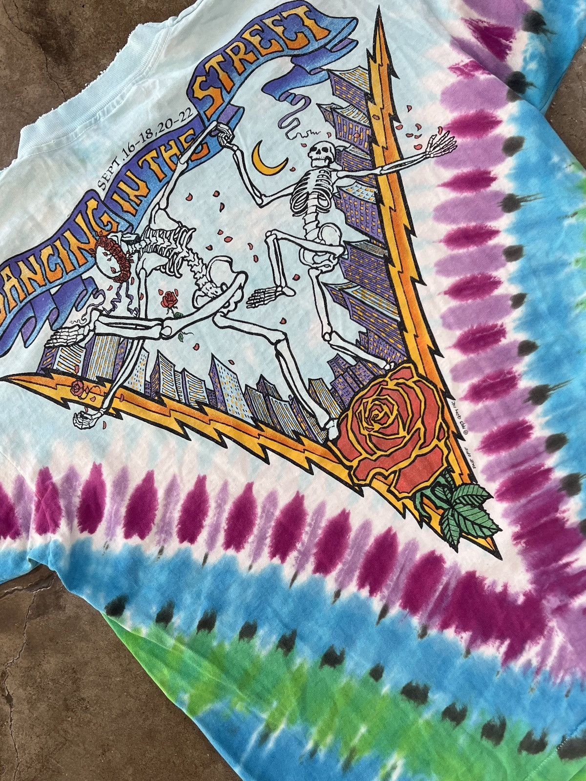 Band Tees × Liquid Blue × Vintage Vintage 90s Grateful Dead NewYork City Single Stitch Tee XL Size US XL / EU 56 / 4 - 5 Thumbnail