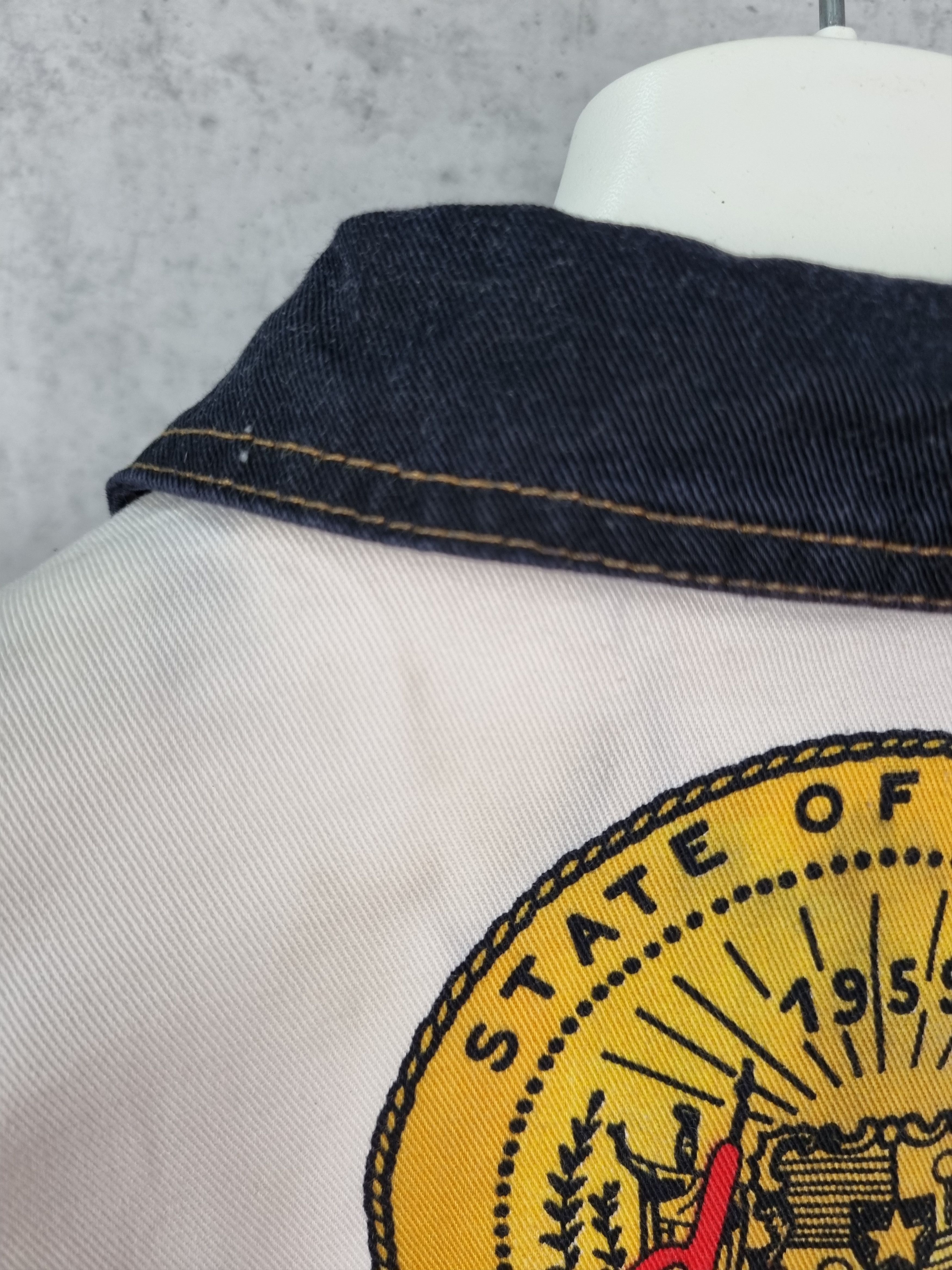 MCM Rare MCM Denim Jacket Made in Italy Dirty Vintage Size S / US 4 / IT 40 - 18 Thumbnail