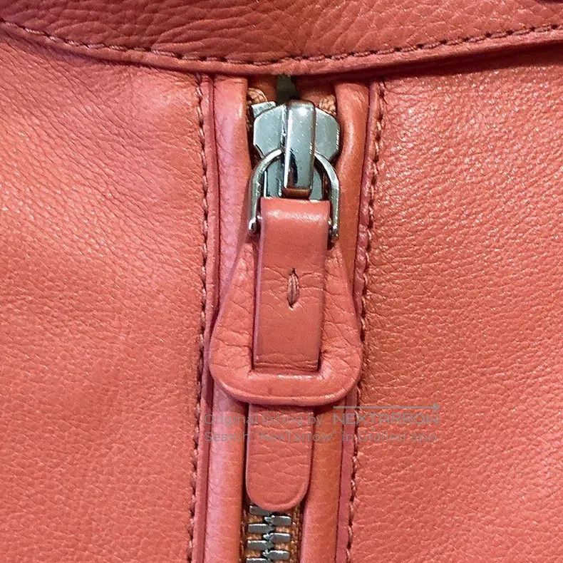 Hermes Hermes Watermelon pink cape-style calfskin leather jacket Size XS / US 0-2 / IT 36-38 - 6 Thumbnail