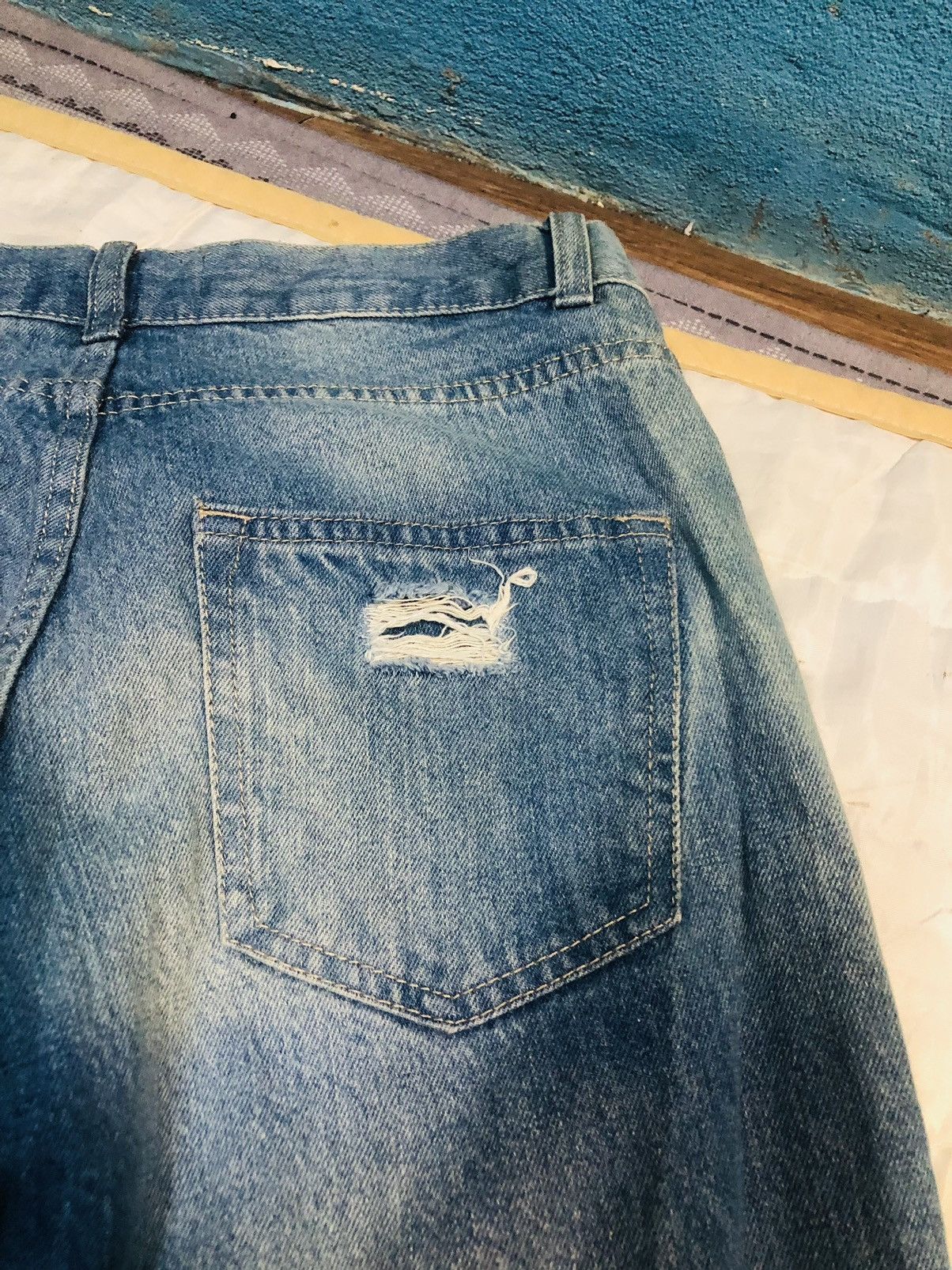 Japanese Brand Retro Girl Distressed Denim Jeans (10) Size 28" / US 6 / IT 42 - 17 Thumbnail