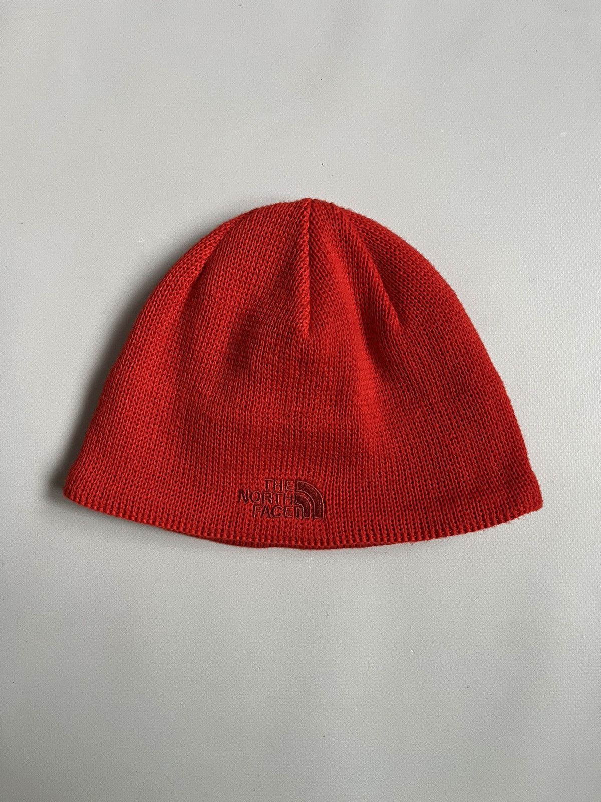 The North Face The North Face Unisex Red Knit Polyester Logo Beanie Hat Size ONE SIZE - 1 Thumbnail