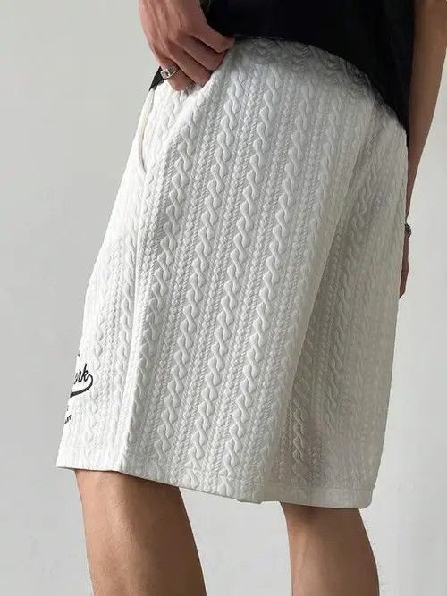Jean × Vintage Knitted Y2K Drip shorts Size US 36 / EU 52 - 4 Thumbnail