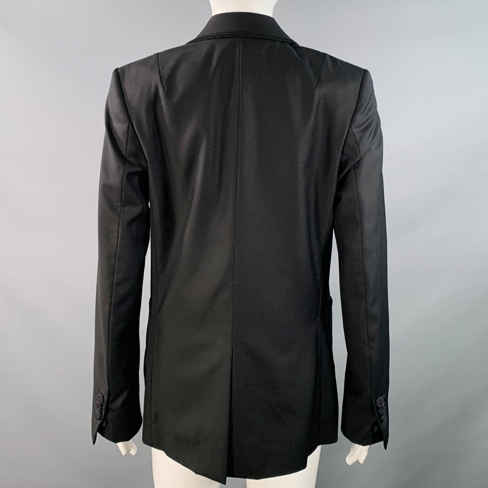 Paul Smith PAUL SMITH Size 6 Black Wool Twill Notch Lapel Jacket Blazer Size M / US 6-8 / IT 42-44 - 4 Thumbnail