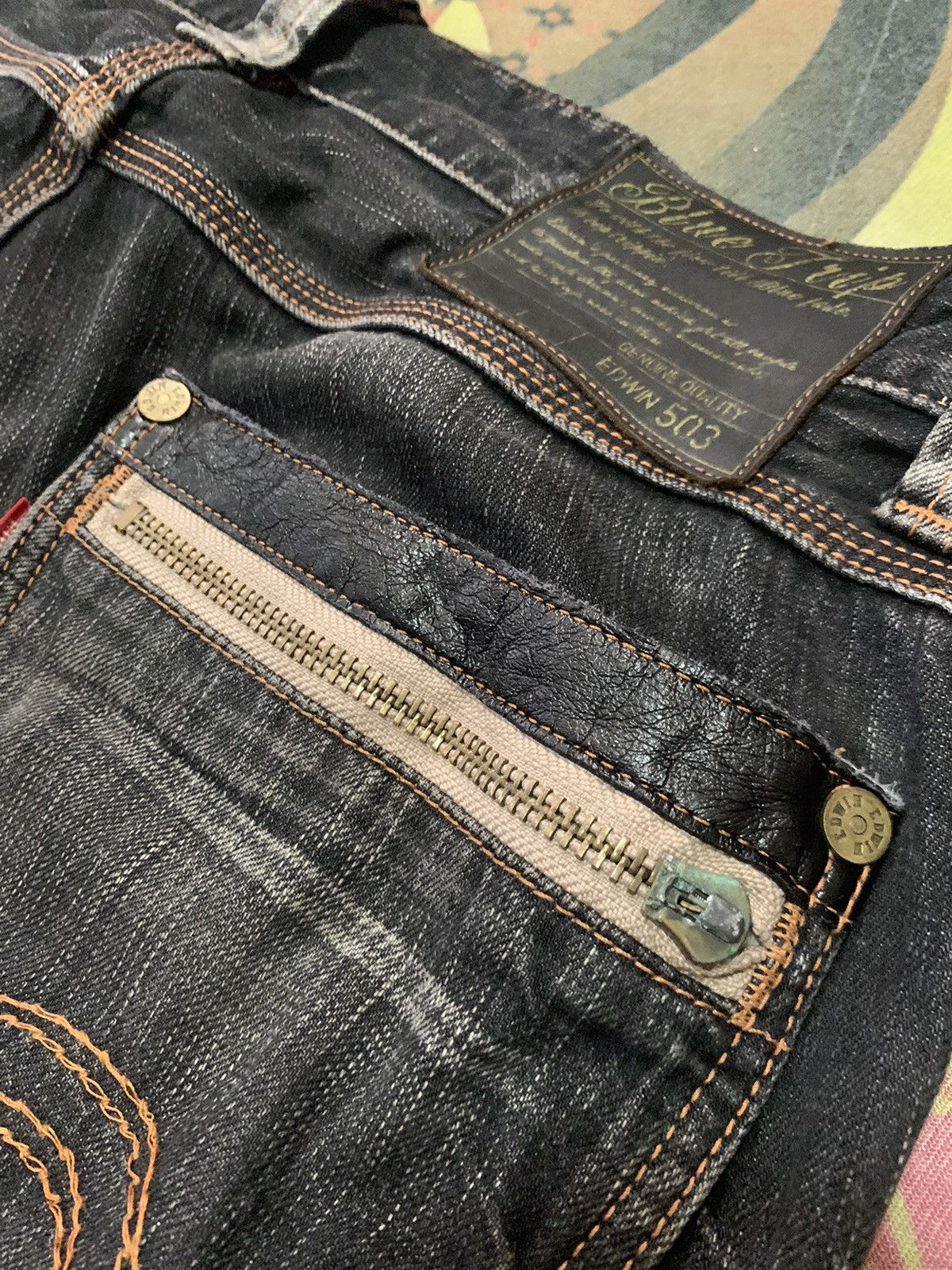 Edwin Vintage Edwin Blue Trip distressed jeans Size US 34 / EU 50 - 18 Thumbnail