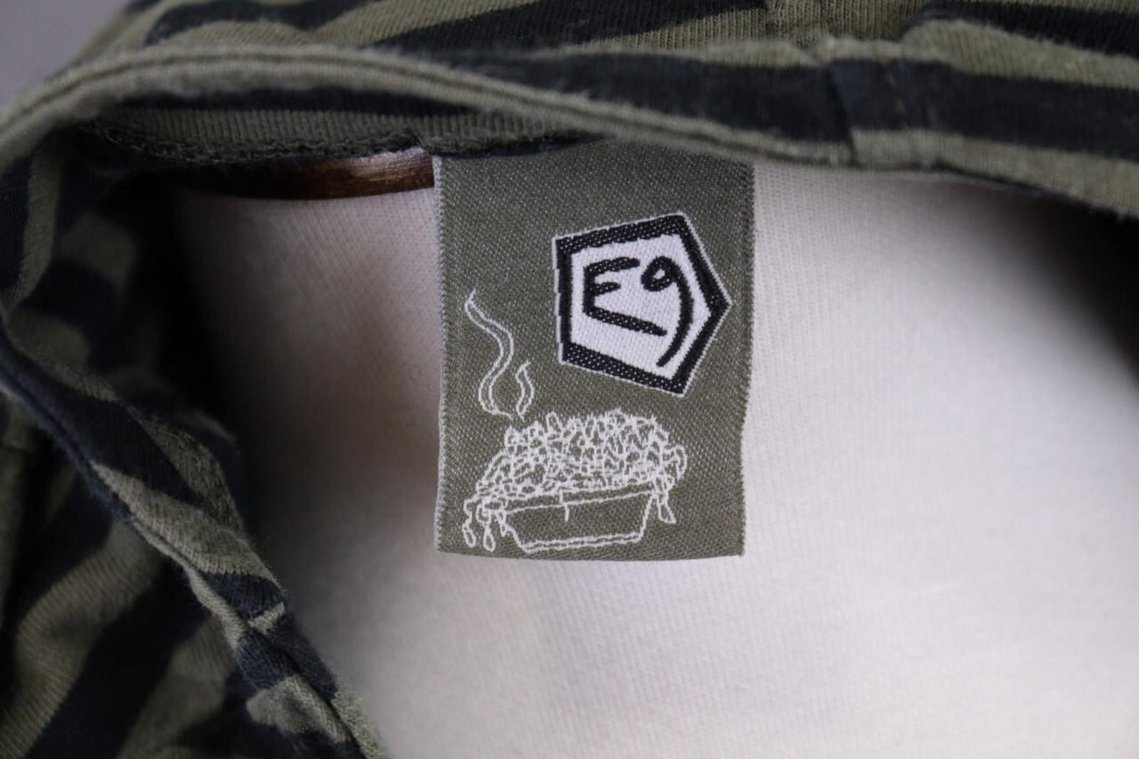 Designer E9 Khaki Striped Short Sleeve Outdoor Climbing Shirt Size M Size M / US 6-8 / IT 42-44 - 12 Thumbnail