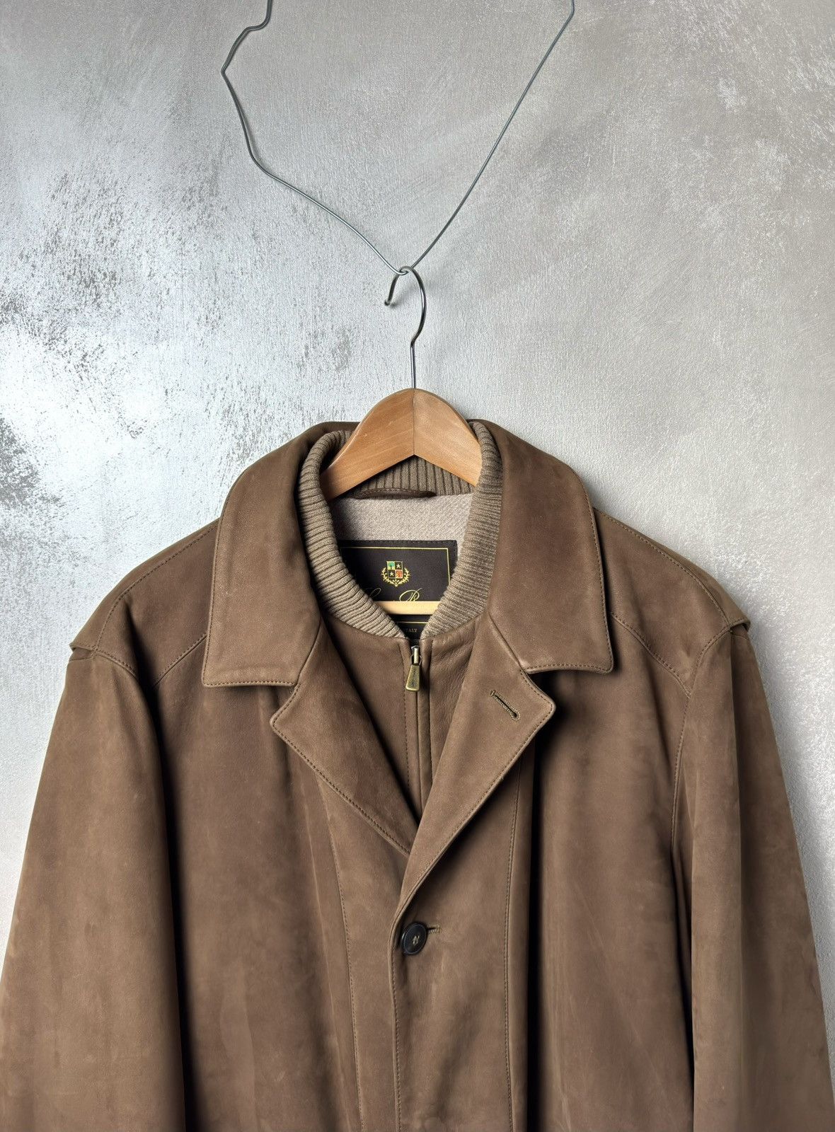 Loro Piana Loro Piana Suede & Cashmere Heavy Coat Jacket Size US L / EU 52-54 / 3 - 2 Thumbnail