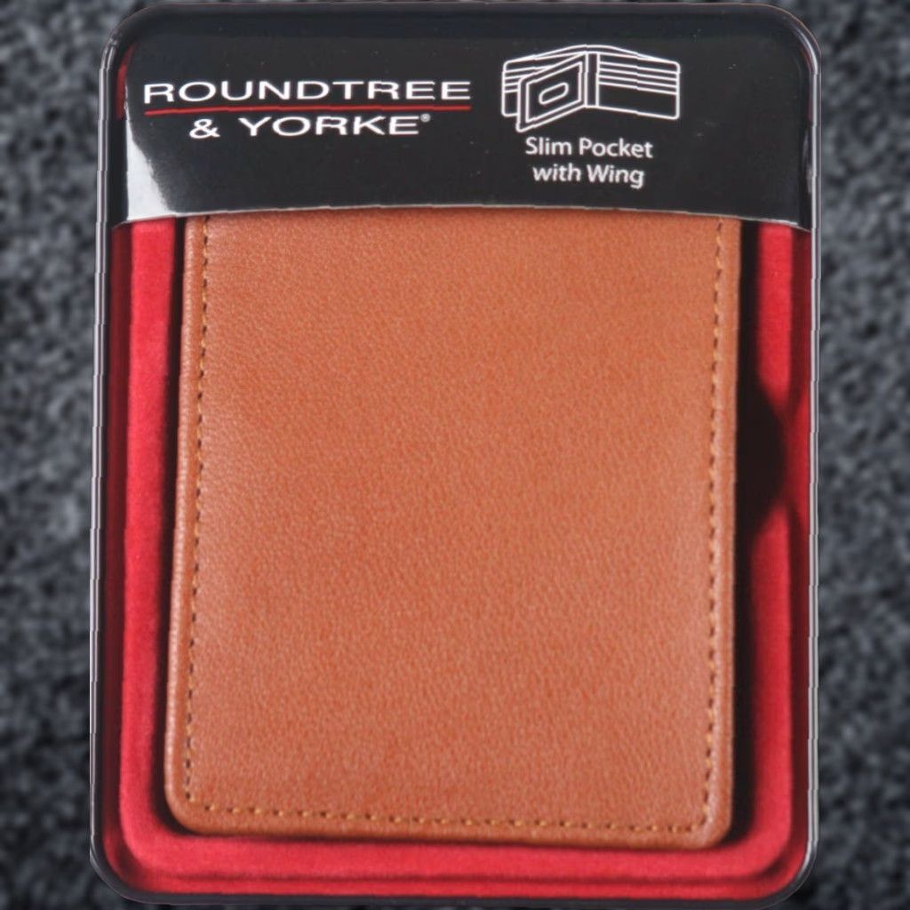 Roundtree & Yorke ROUNDTREE & YORKE MENS SLIM POCKET with WING BROWN LEATHER WALLET NWT NIB PORTFOLIO STYLE Brown Leather Wallet Mens Slim Pocket with Wing NWT NIB Size ONE SIZE - 1 Thumbnail